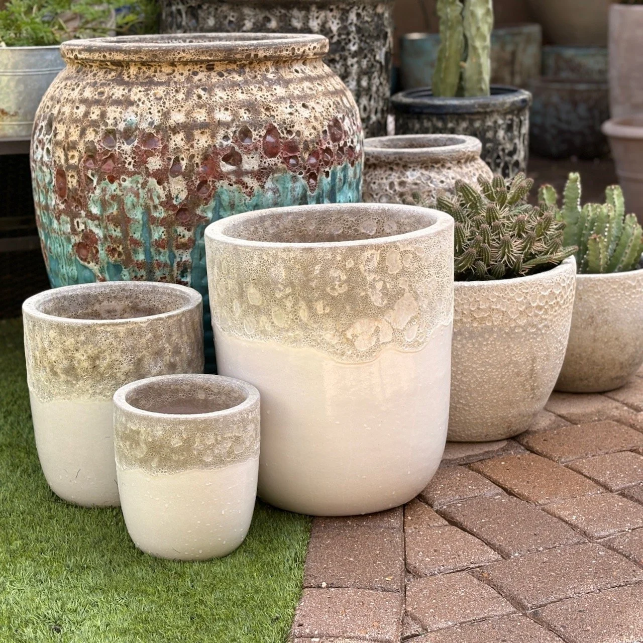 3pc set - $199 - Two Tone Tall White Atlantis  //  9" - $40  //  13" - $60  //  18" - $110