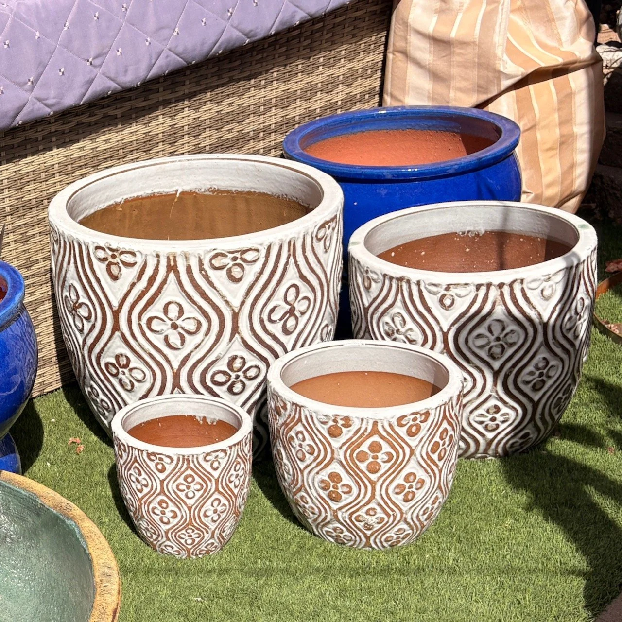 4pc set - $449 - White Washed Flowers  //  9” - $30  //  12” - $70  //
16” - $135  //
20” - $225