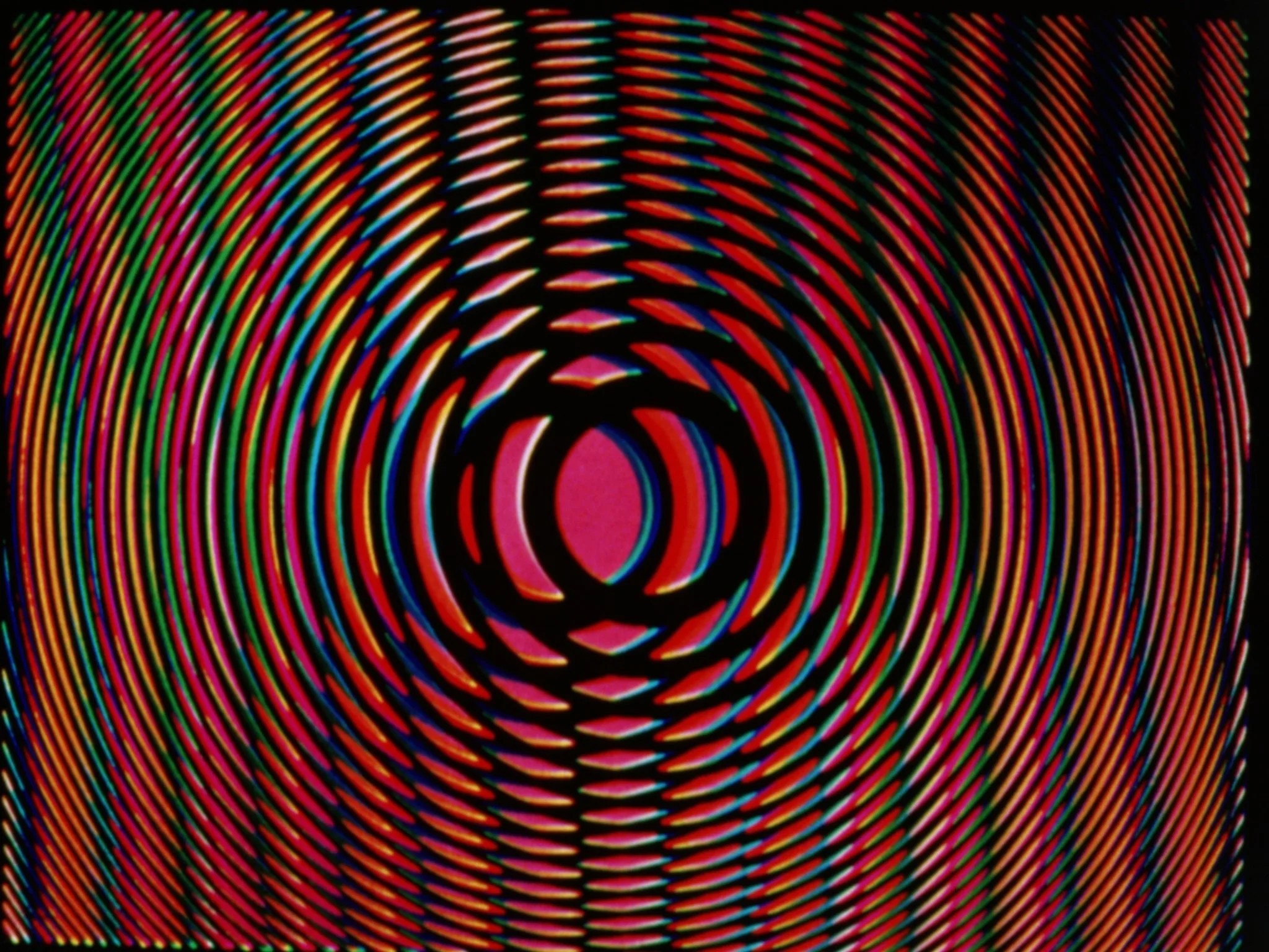 Stan VanDerBeek, Moirage, 1967, 16mm film and Digital transfer, color, sound, 9-21 min, Edition of 6 plus 2 artist's proofs.jpg