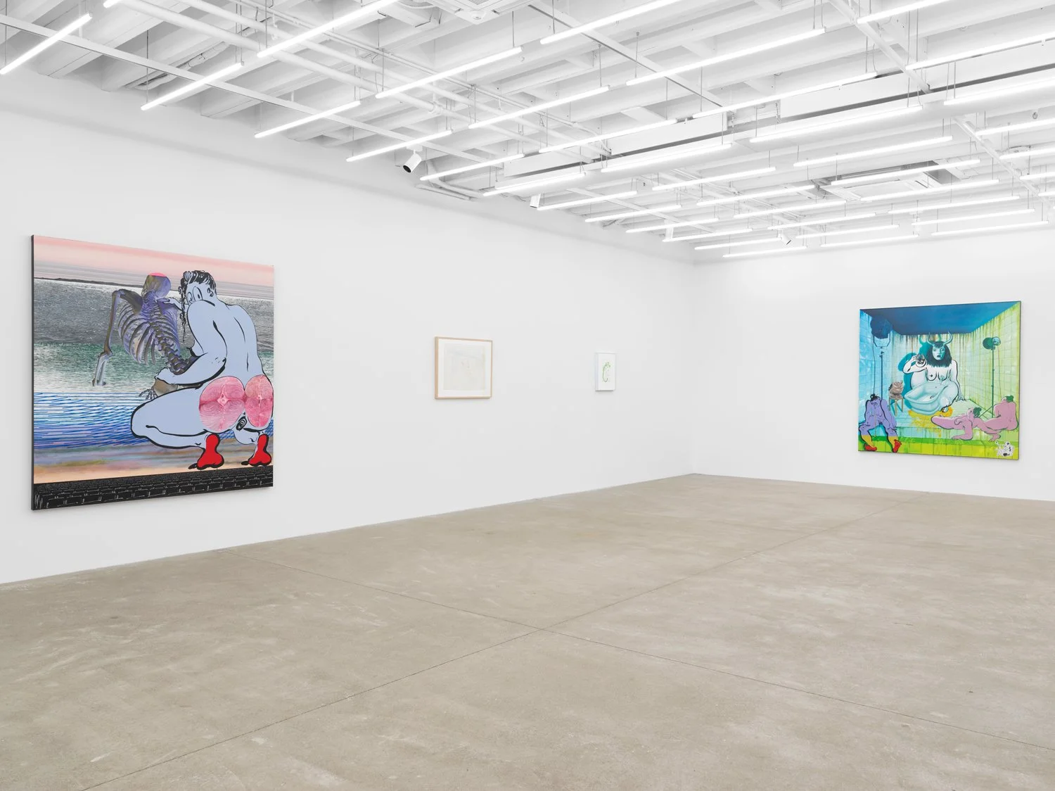 Installation view, Ebecho Muslimova & Maria Lassnig, Magenta Plains, New York, NY, 2025.jpg