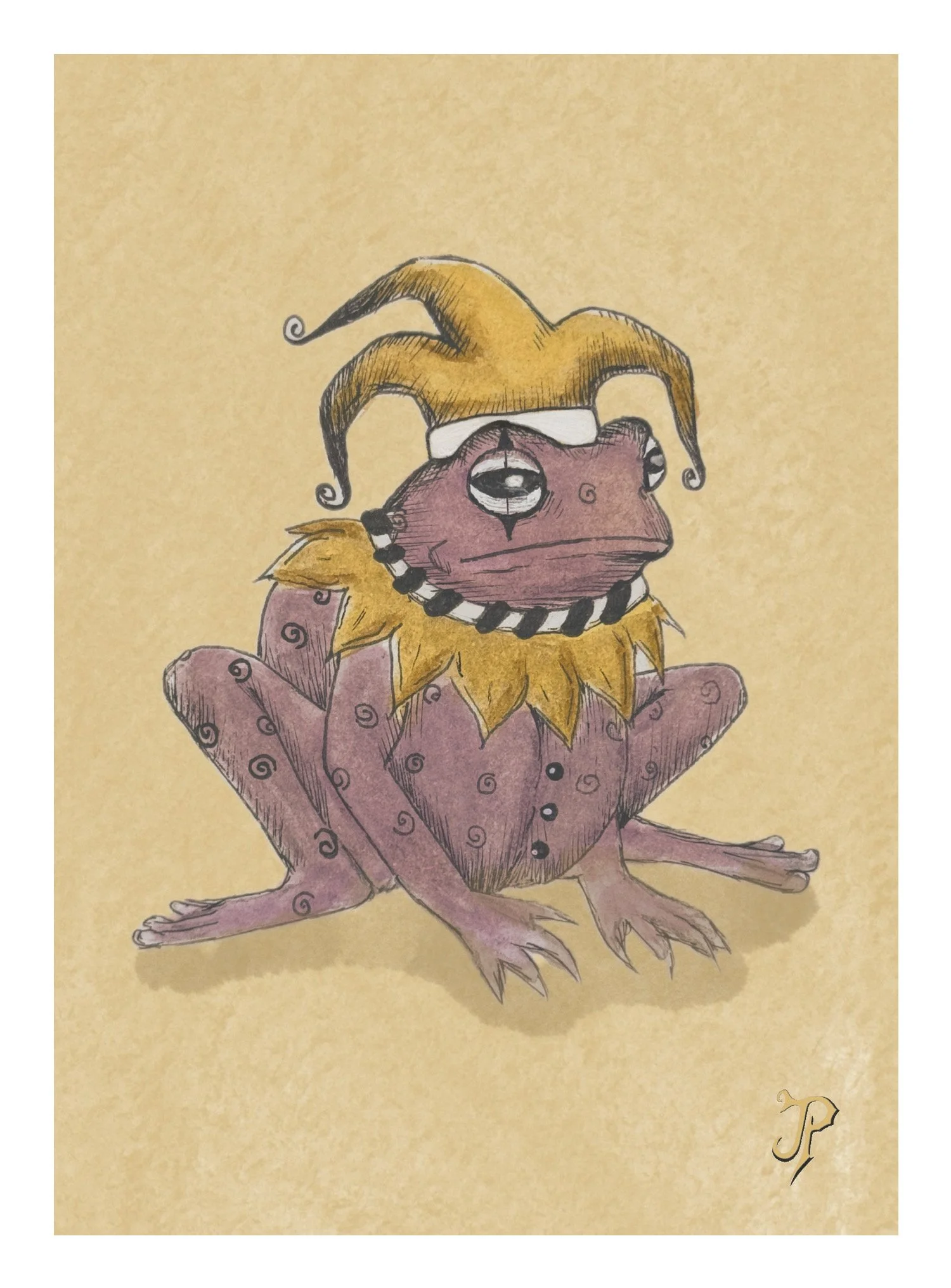 Purple jester frog