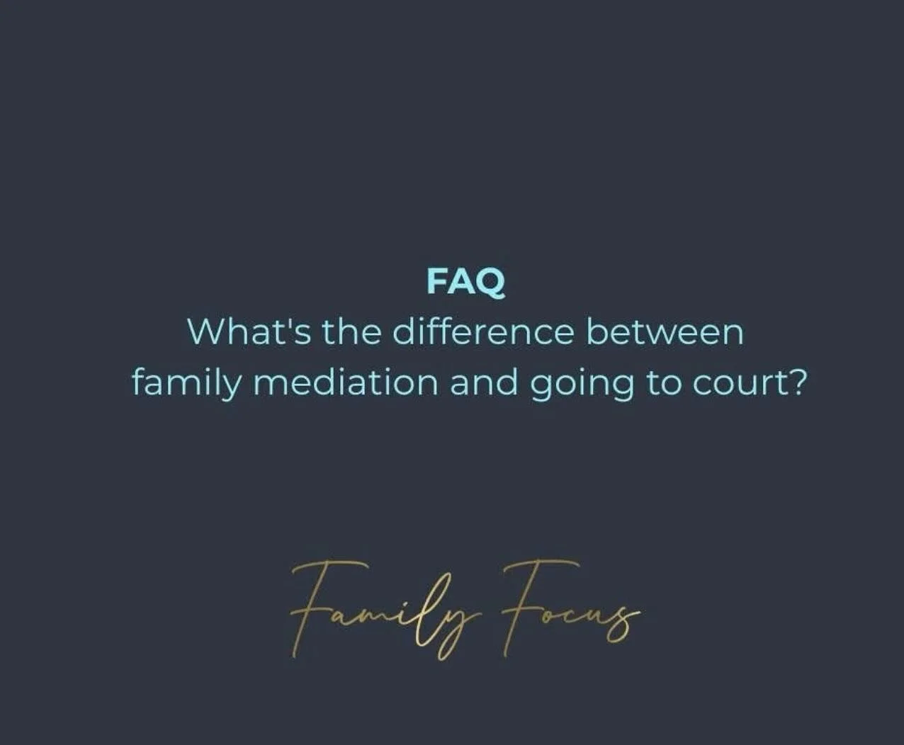 The difference is like choosing between working together to build a bridge versus having someone else decide where you can cross the river.

Mediation empowers you to create solutions that work for your family, while court takes that power away and p