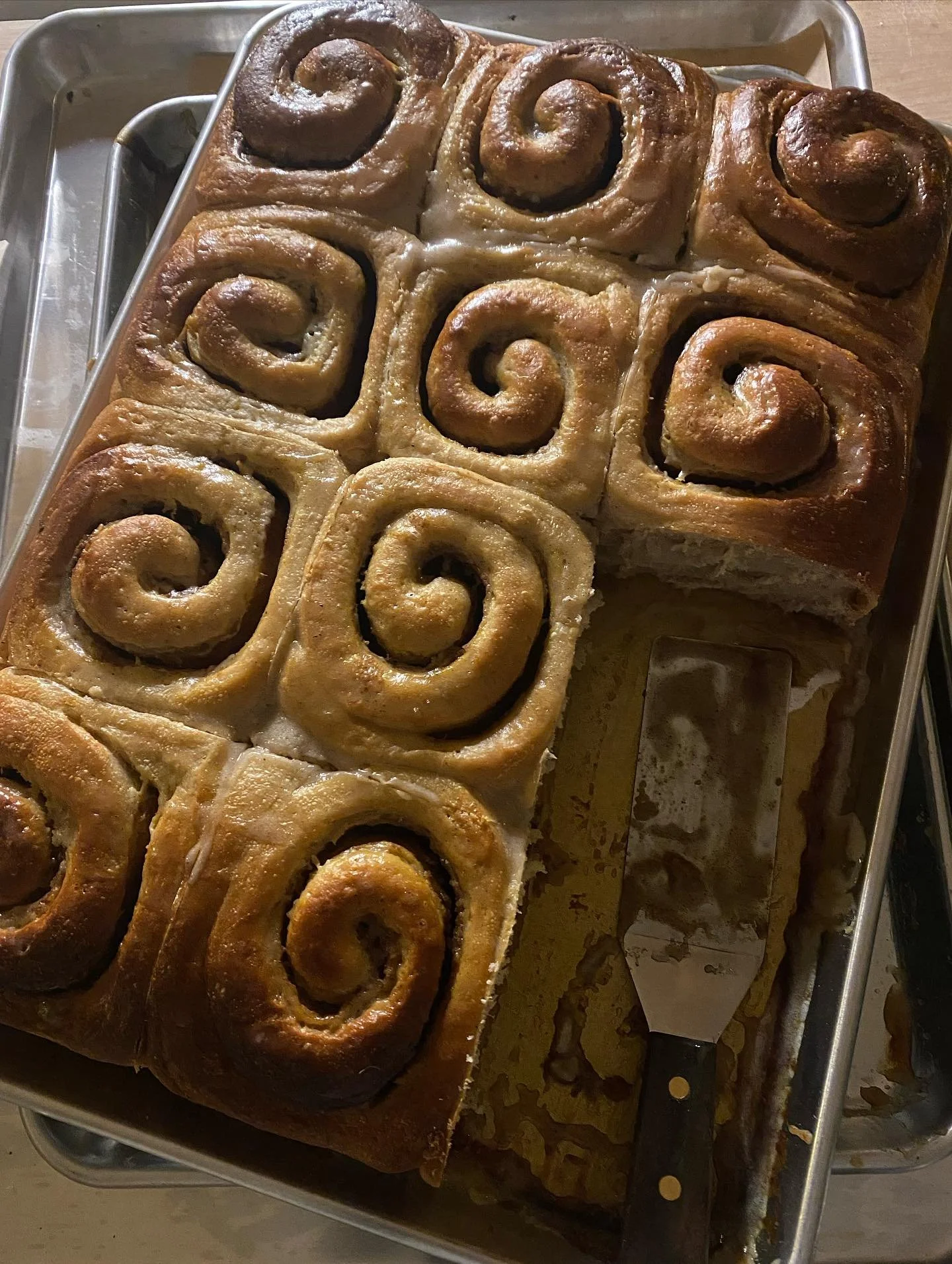 In celebration of Pride and Fall and the absolutely beautiful walk I&rsquo;m about to take through Busey Woods with my fam, I made cinny&rsquo;s to put up in the coffee shop tomorrow at @elmcityroastery! Baking em off real nice and early tomorrow so 