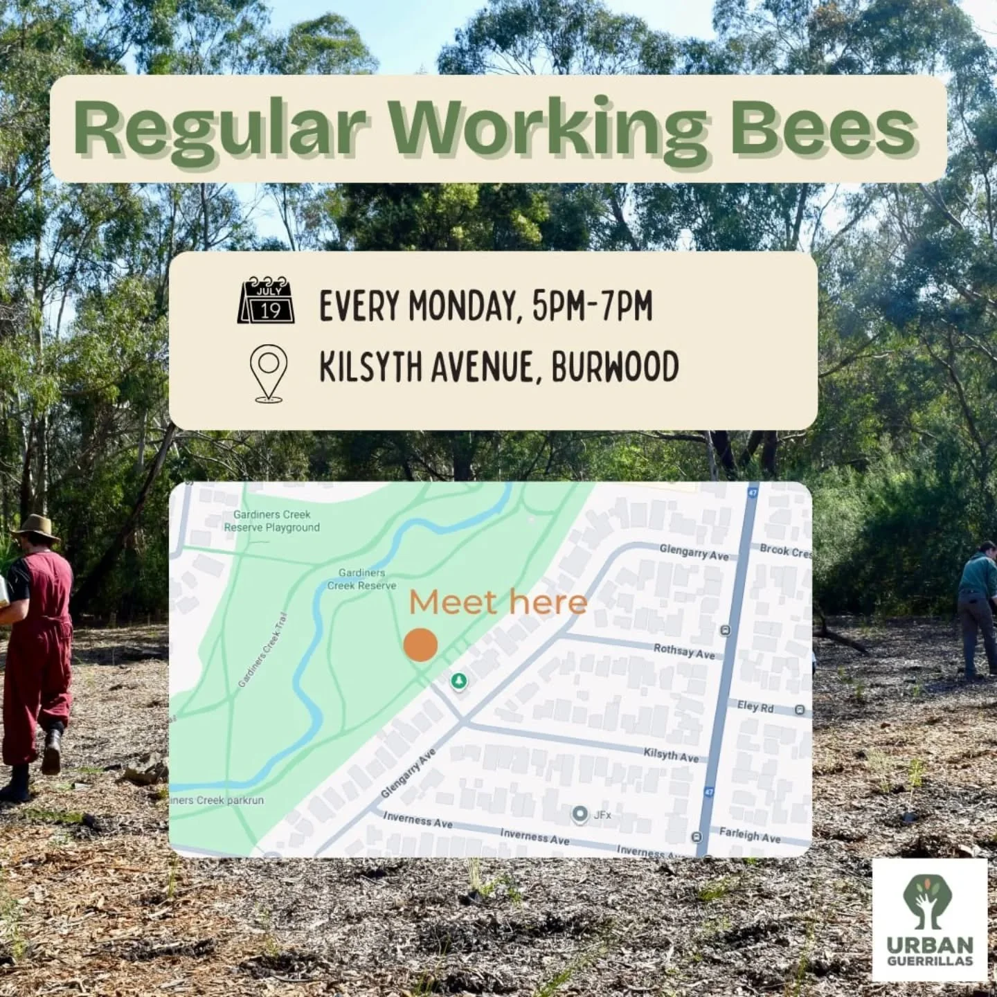 We've got some regular working bees coming up and we need all the help we can get! 🖐🌱

If you live out East, have an arvo spare, don't mind talking shit with some good people, come along to our working bees! 🐝

There's more in the pipeline for som
