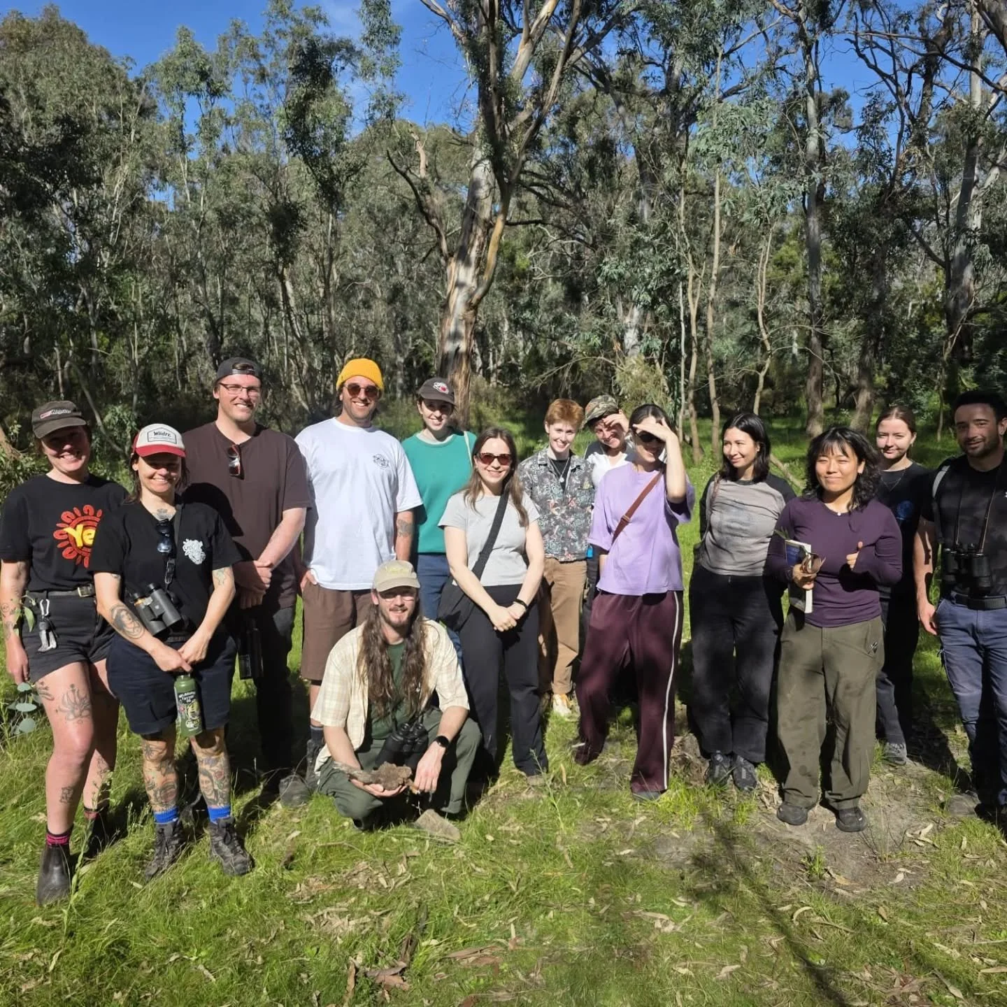 Jordan's debut Eucalyptus walkshop 🌳 huge success thanks for everyone that attended!!

Jordan took us through Gresswell Forest on Wurundjeri Country, focusing on:

🌱Highlighting key ID characteristics among the local Eucalyptus species present
🌱Th