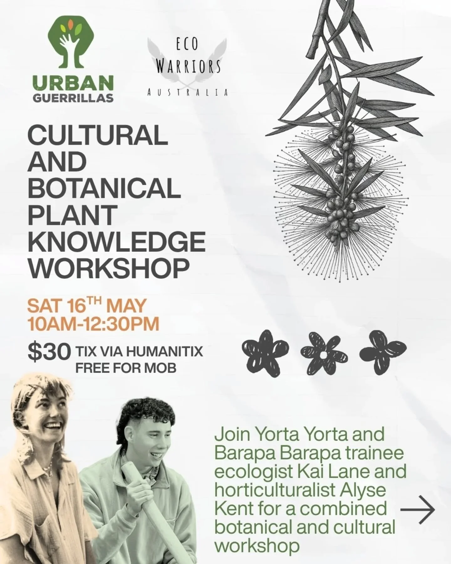 We're stoked on this special collab with these 2 well knowledgeable people 😍

Come listen to Kai Lane and Alyse Kent and discover how Melbourne&rsquo;s native plants have been used for thousands of years&mdash;and walk away with a deeper connection 