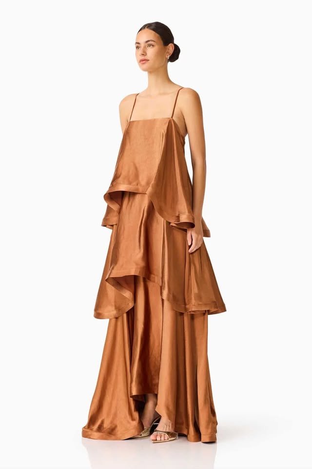 Elliatt - Tilly Tiered Maxi - Toffee Brown (10)