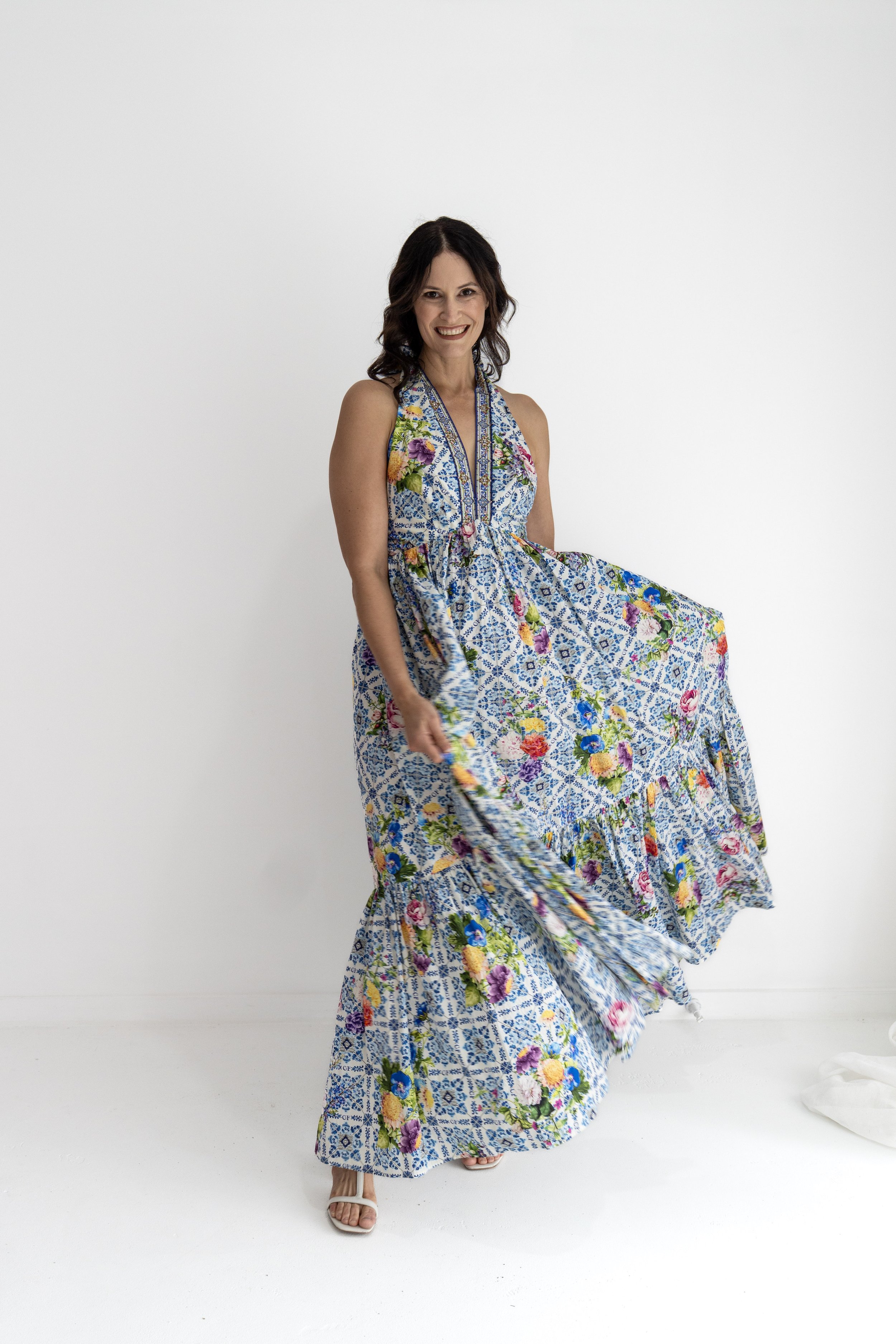 Camilla - Ruffle Hem Halter - Wall to Wall Wonders (12)