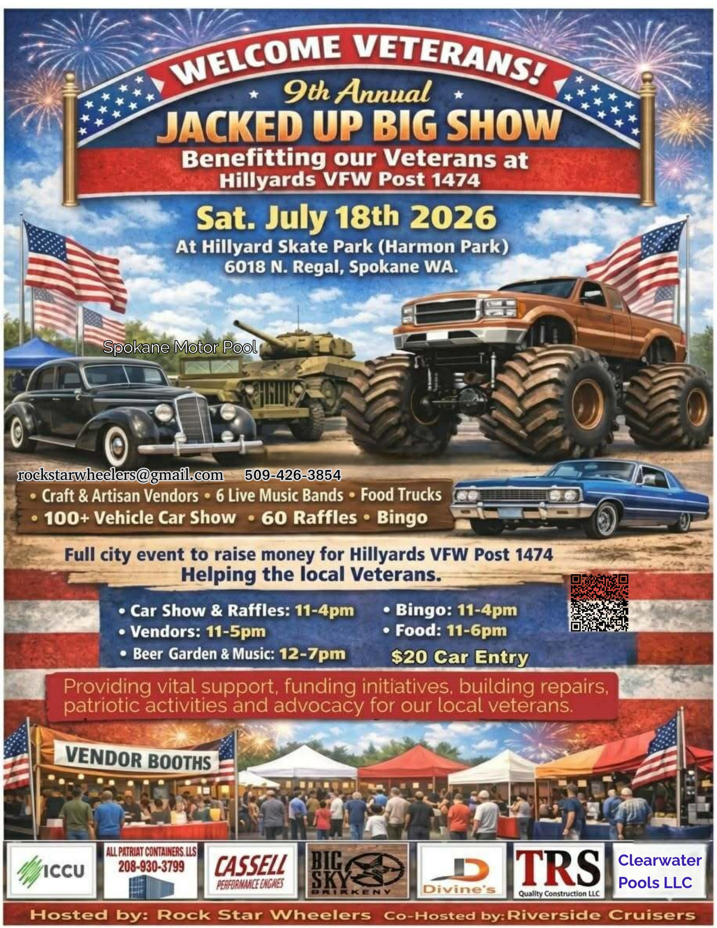 9th Annual Jacked Up Big Show Benefitting -Veterans at Hillyard's VFW Post 1474
