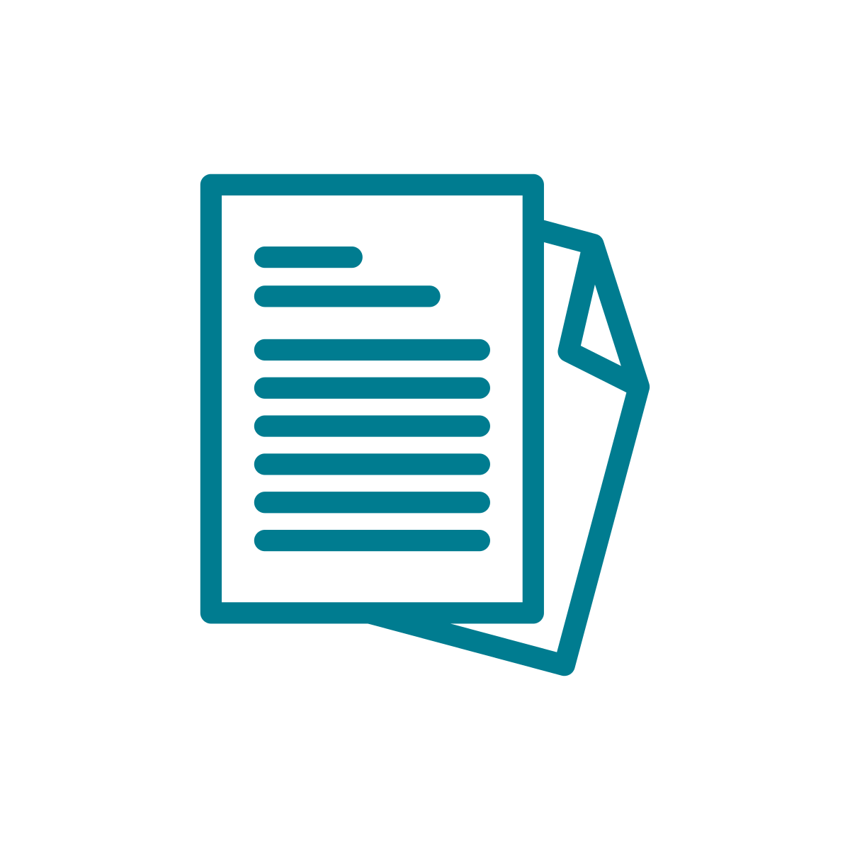 Icon of documents with lines of text