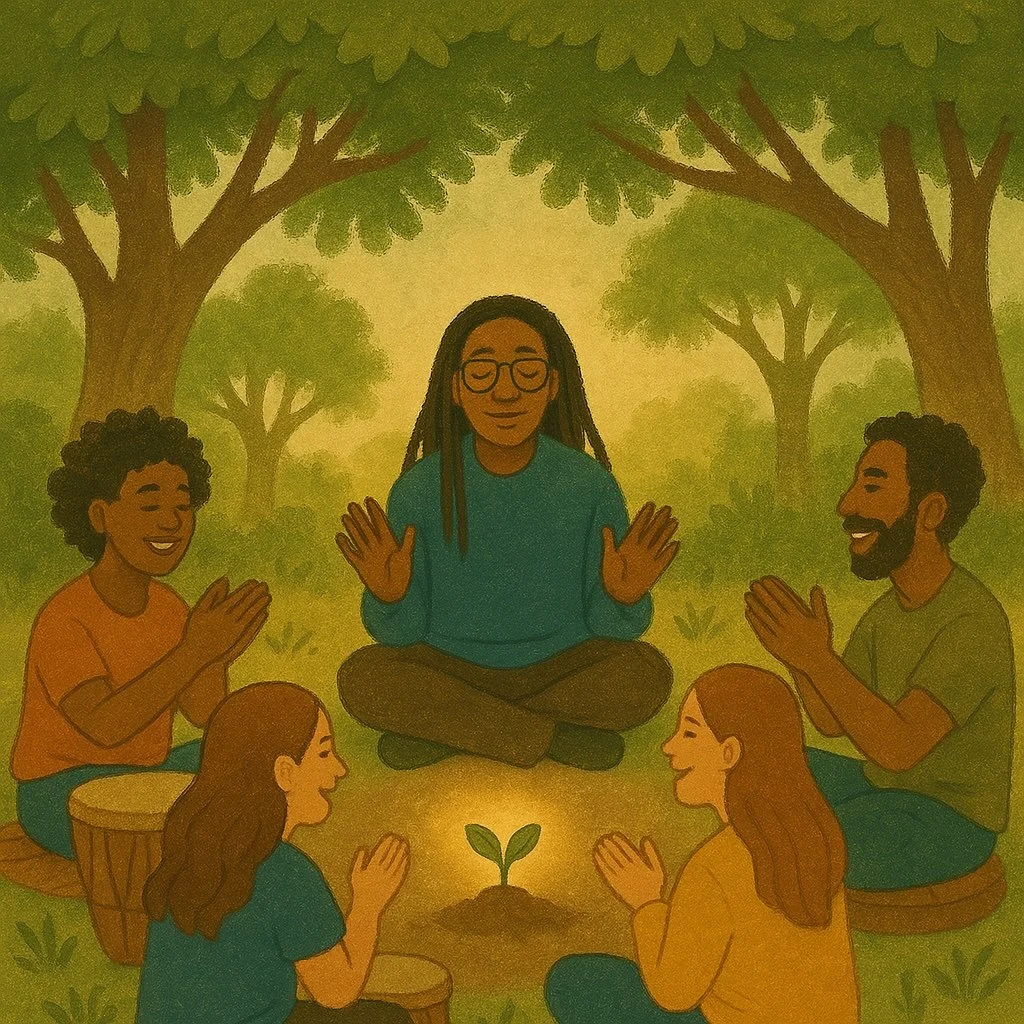 Soft, earth-toned visual representing Group Care Sessions