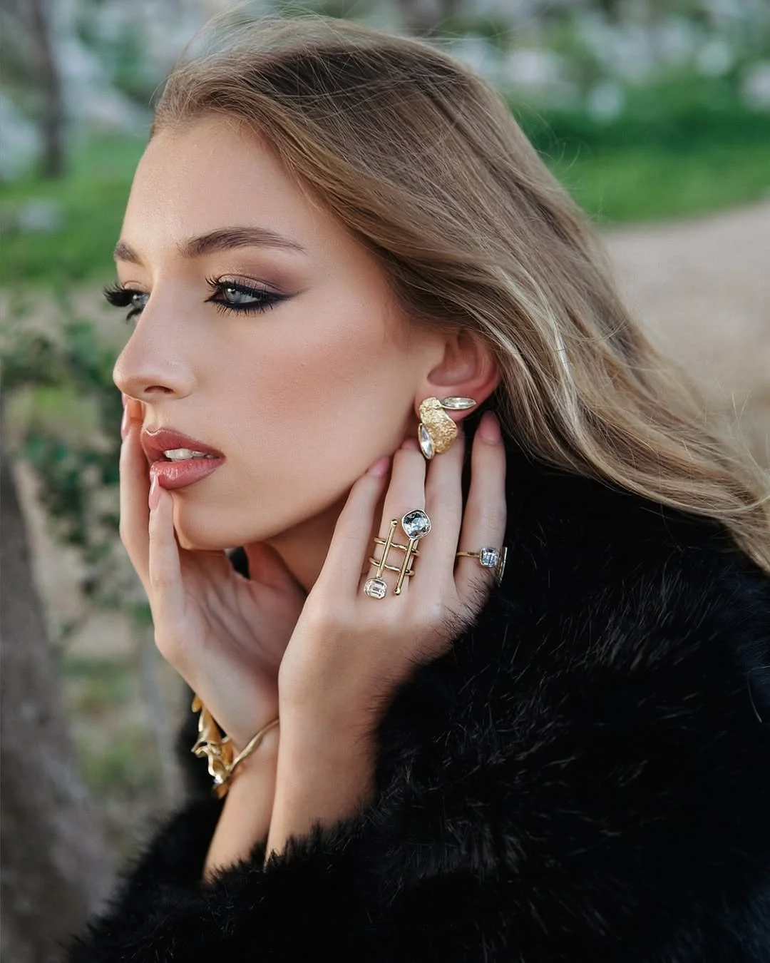 Elegant beauty portrait showcasing refined, natural makeup artistry by Sonia Cuddemi, bridal makeup artist in Sicily