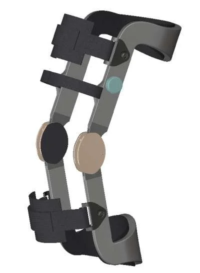Spring loaded knee brace