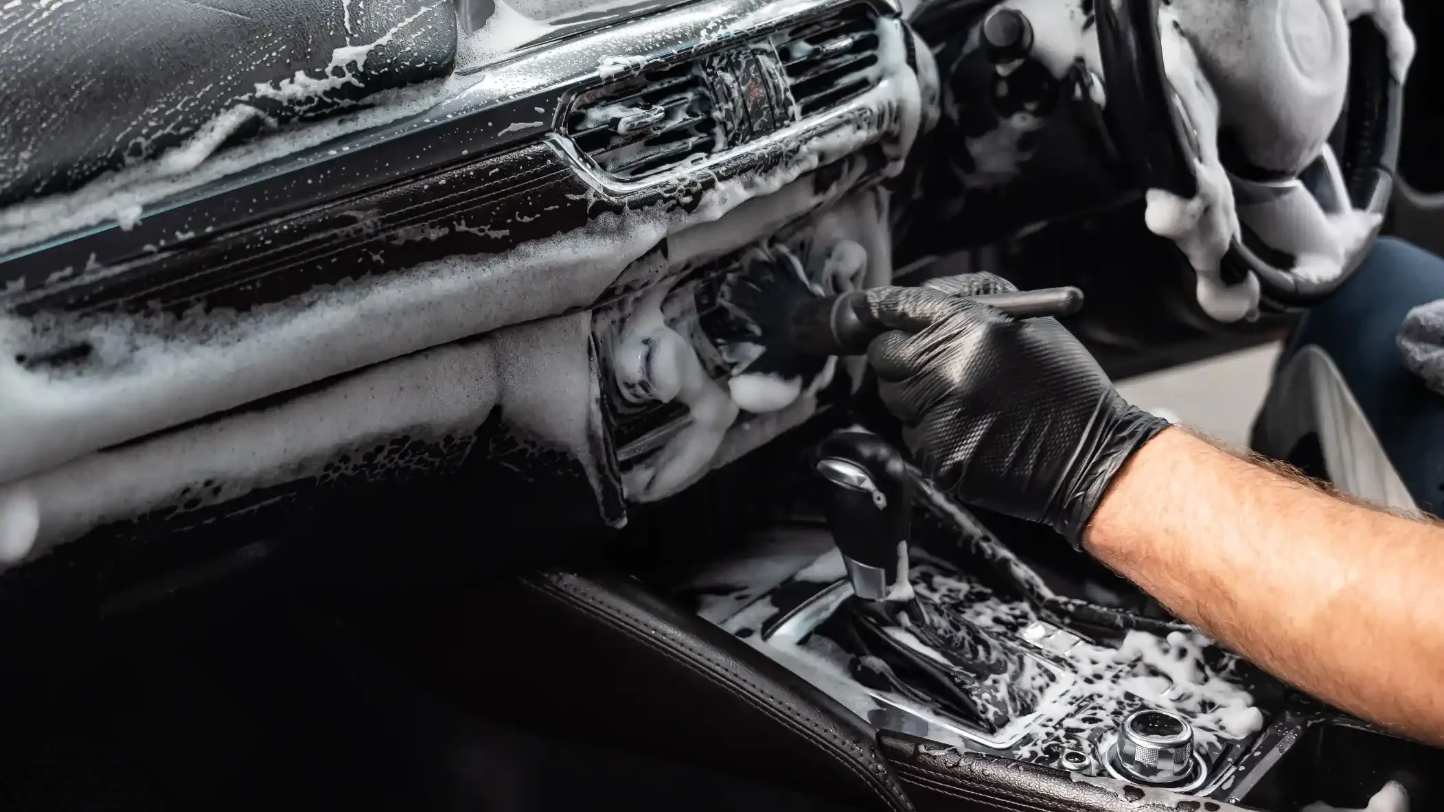 Thorough interior car detailing and steering wheel cleaning by mobile detailer in Fremont Nebraska