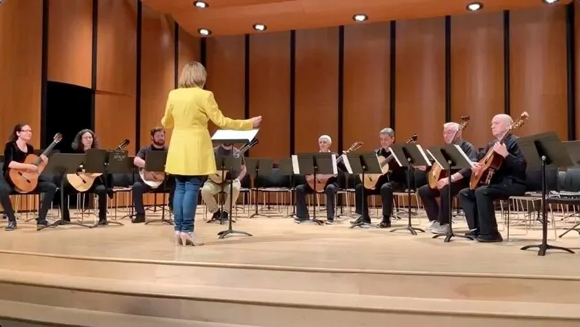 Berta Rojas Conducting our Ensemble Performing Brajamazil by Andrew York (2019)