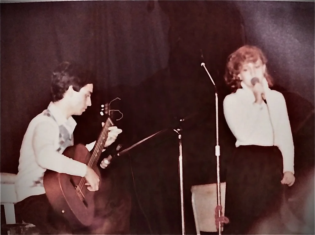 My younger days accompanying my friend Nannette at a local concert.