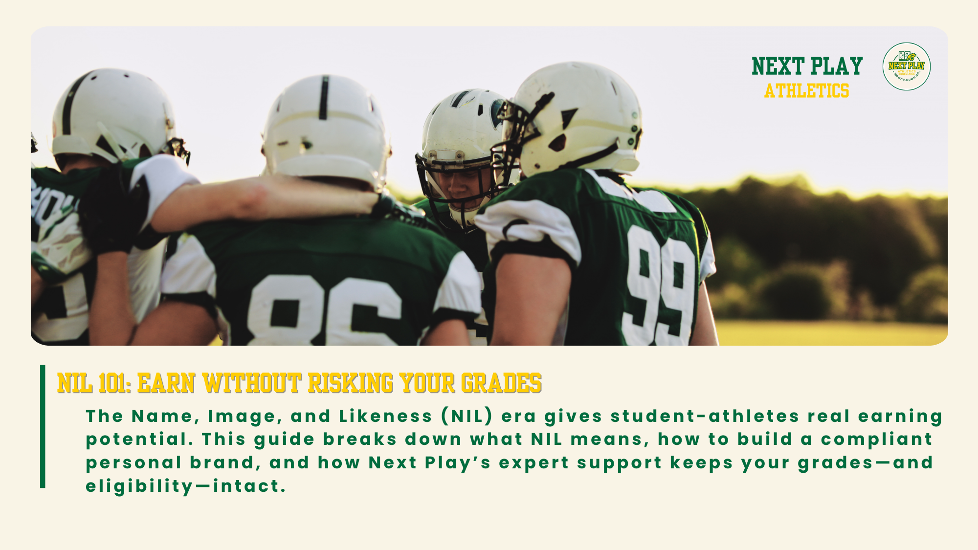 NIL 101:                                          Earn Without Risking Your Grades