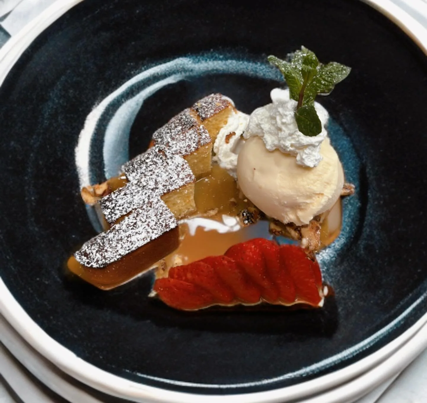 Moist orange cake, warm caramel sauce &amp; vanilla ice cream &mdash; smooth, cozy, and exactly what February needs.
Come grab a slice ✨🍰 #dessertlovers❤️ #eatlocalfood #comfortfoods #fairfaxca