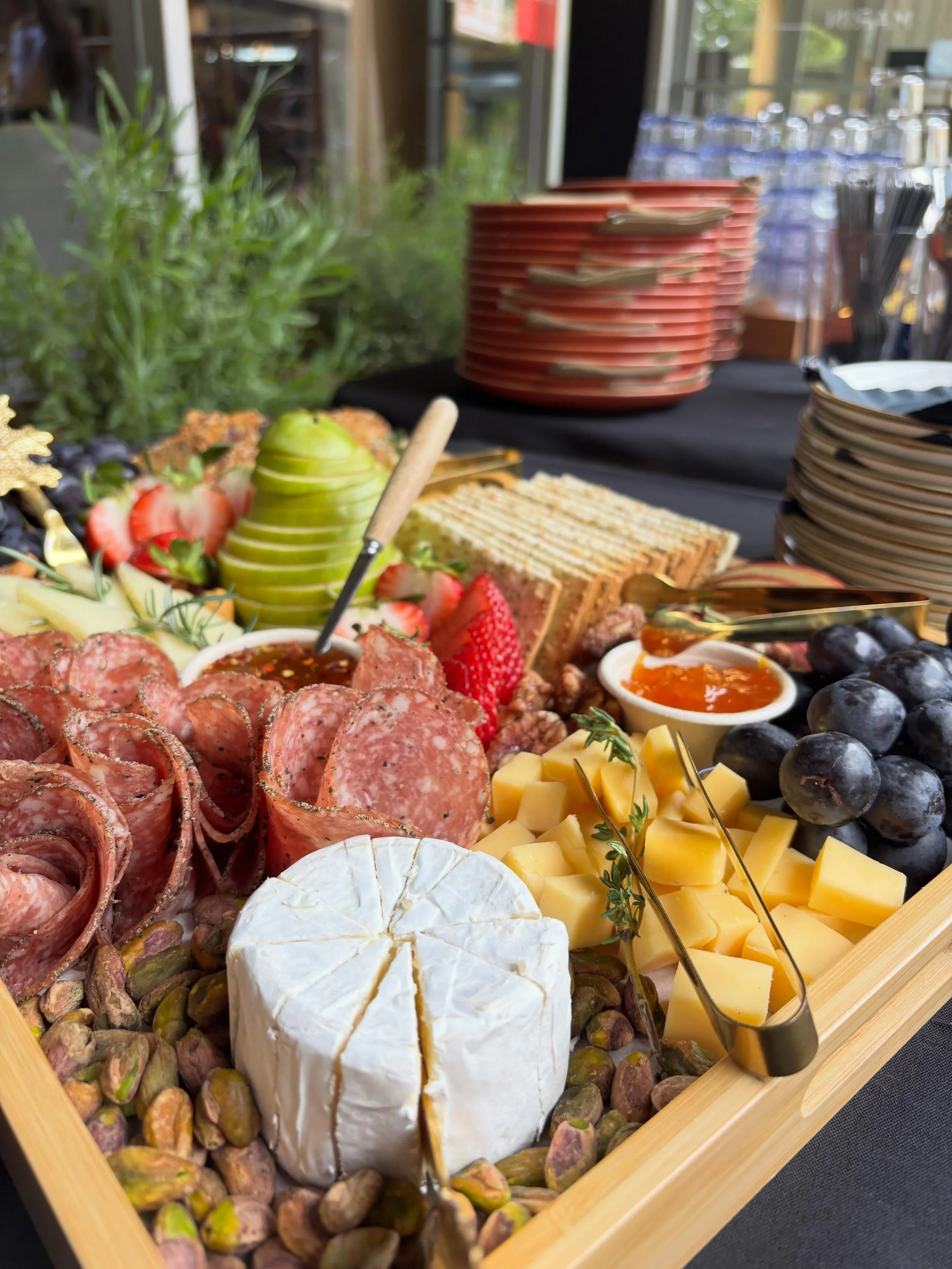 Custom, delicious charcuterie, boards for any occasion by Pia at Public House Marin.