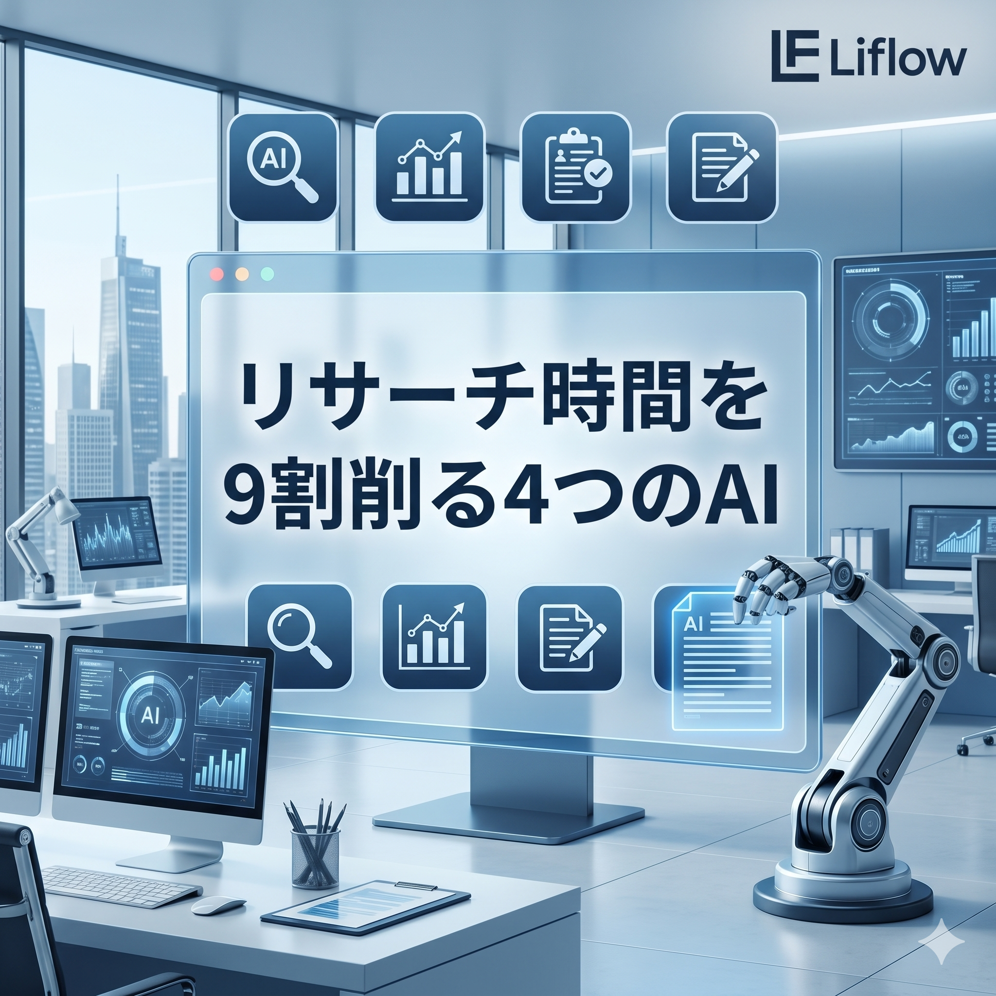 リサーチ時間を9割削る4つのAI
