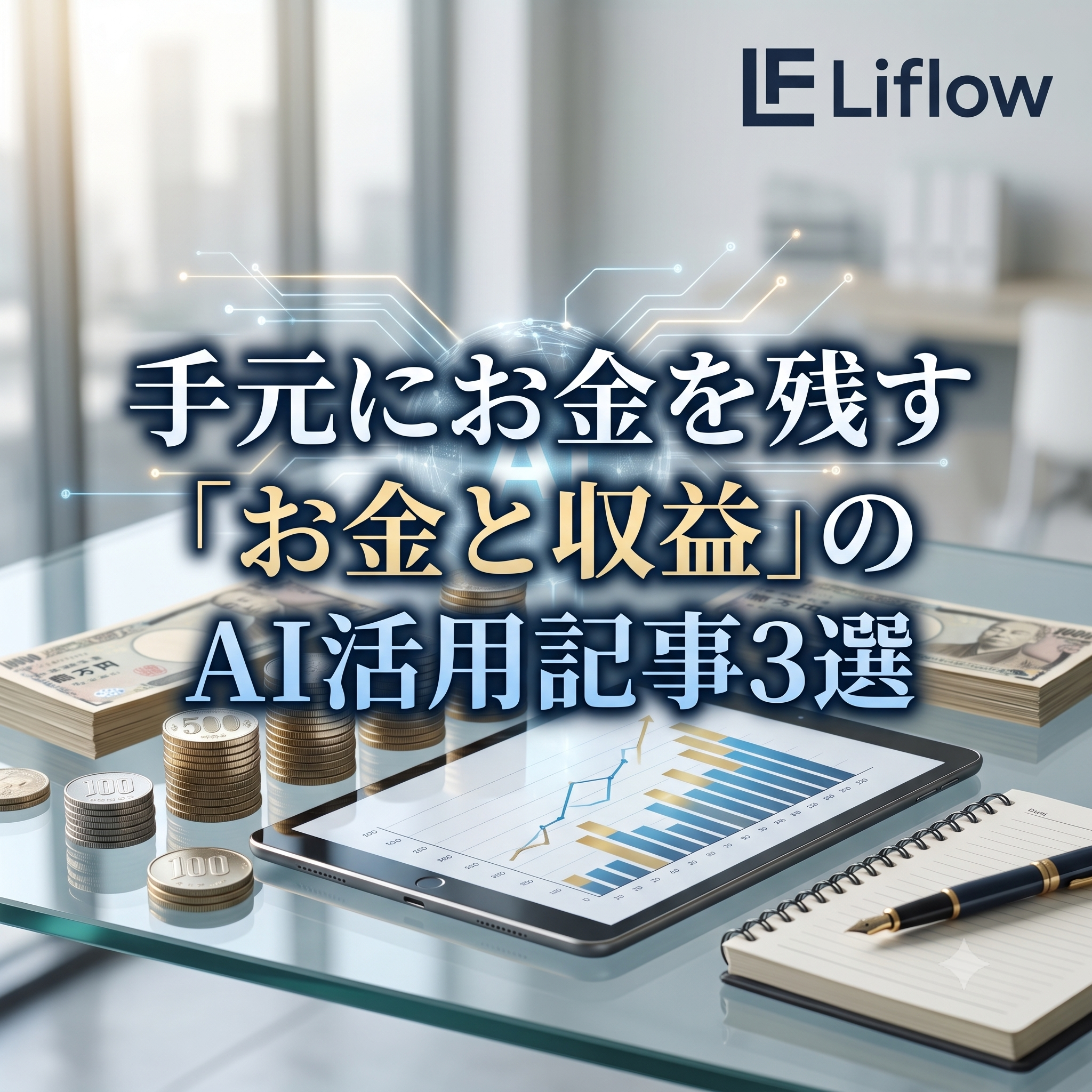 手元にお金を残す「お金と収益」のAI活用記事3選