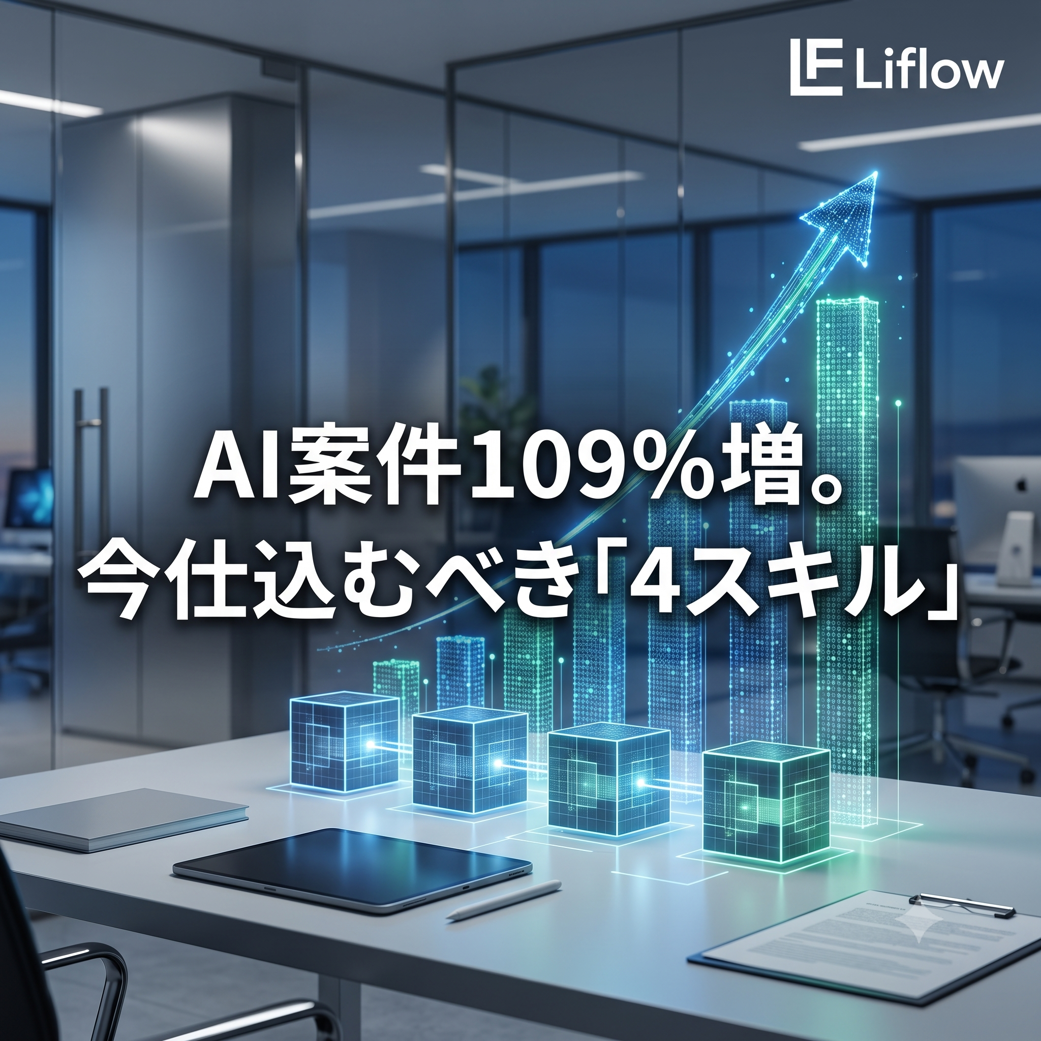 AI案件109%増。今仕込むべき「4スキル」