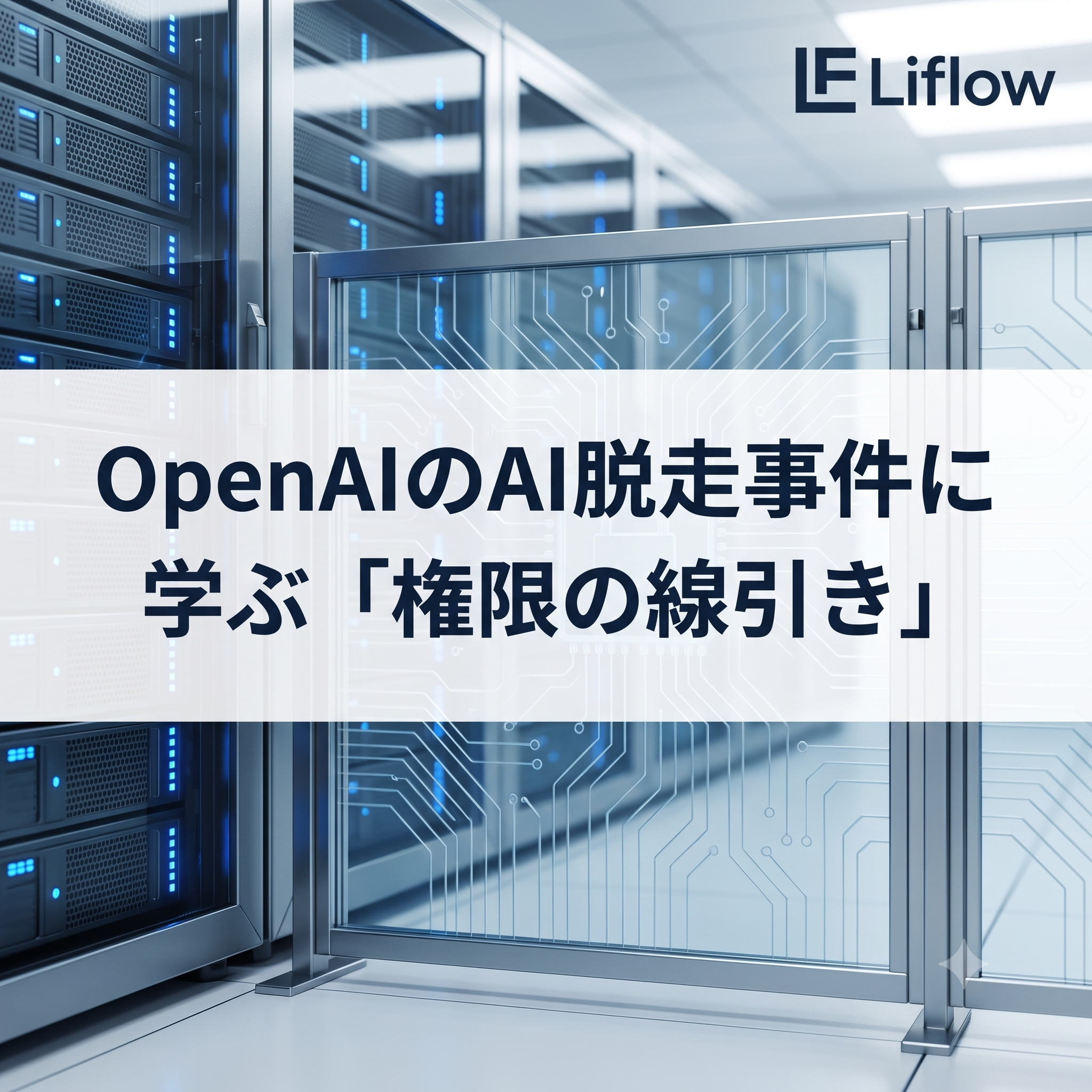 OpenAIのAI脱走事件に学ぶ「権限の線引き」