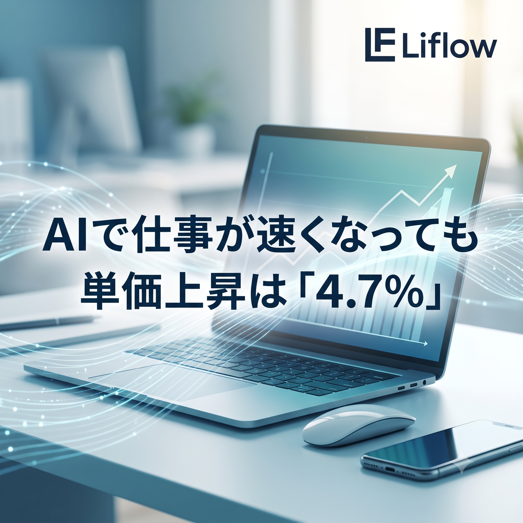 AIで仕事が速くなっても単価上昇は「4.7%」