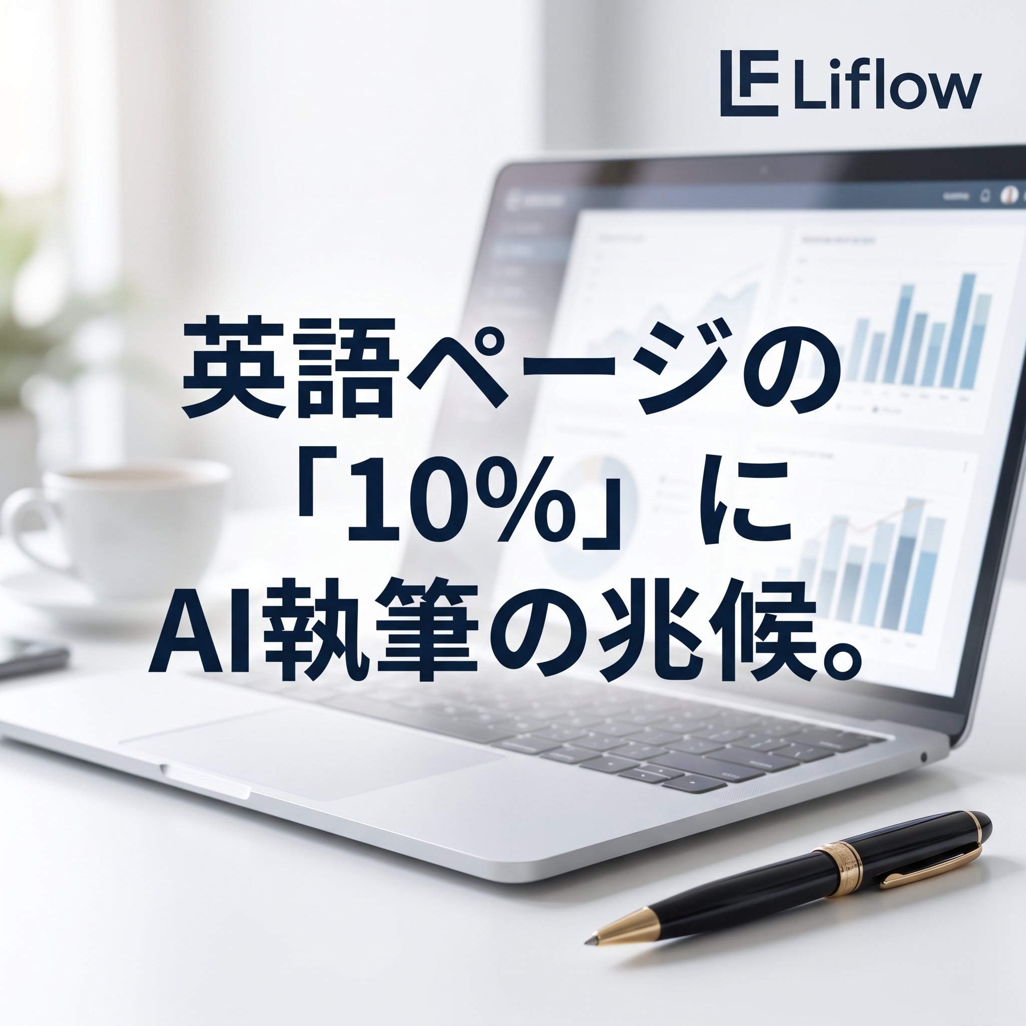 英語ページの「10%」にAI執筆の兆候。
