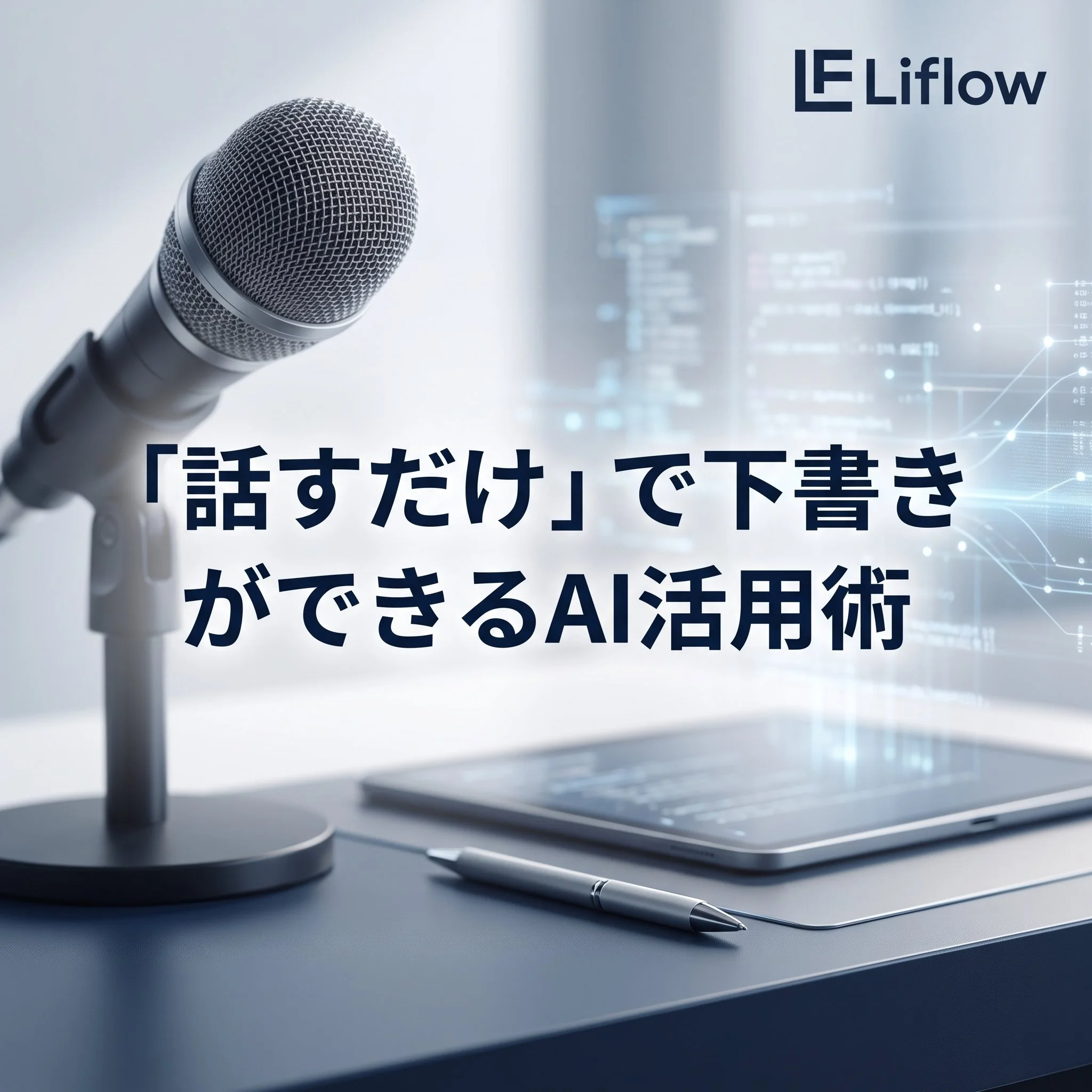 「話すだけ」で下書きができるAI活用術