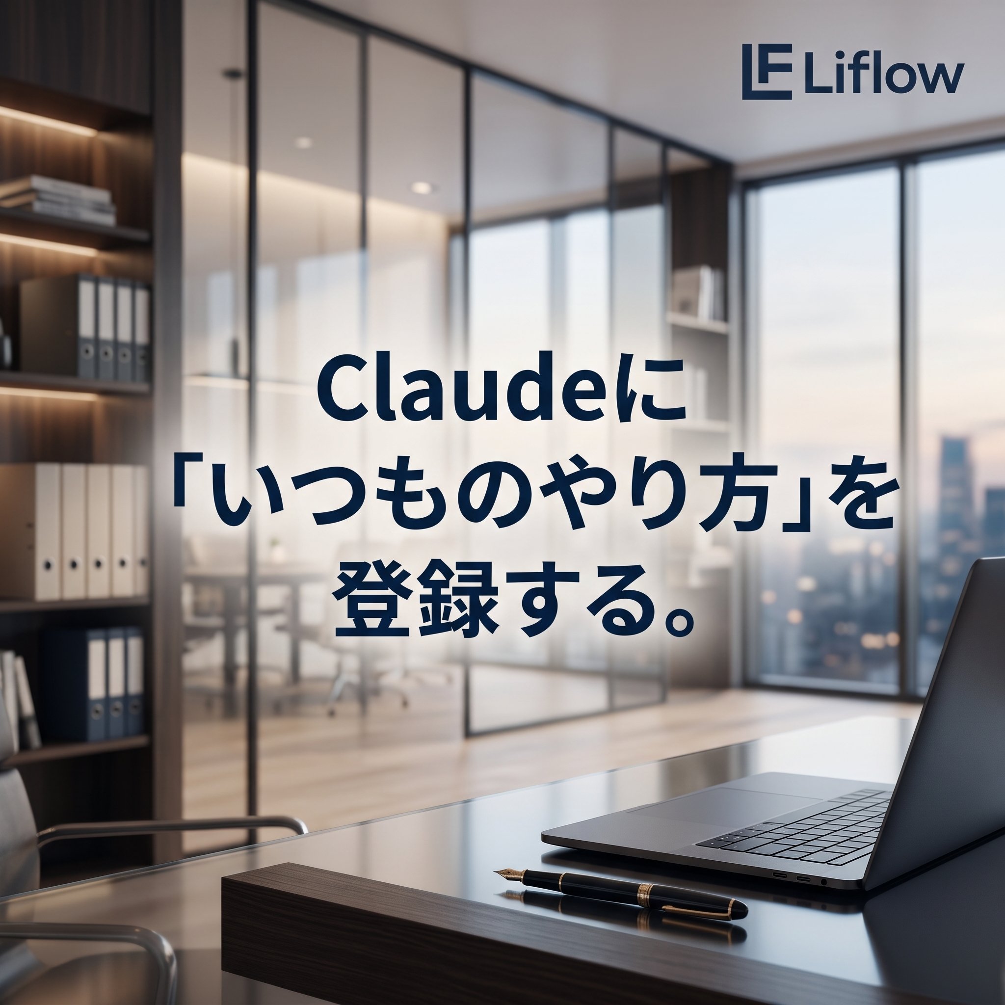 Claudeに「いつものやり方」を登録する。