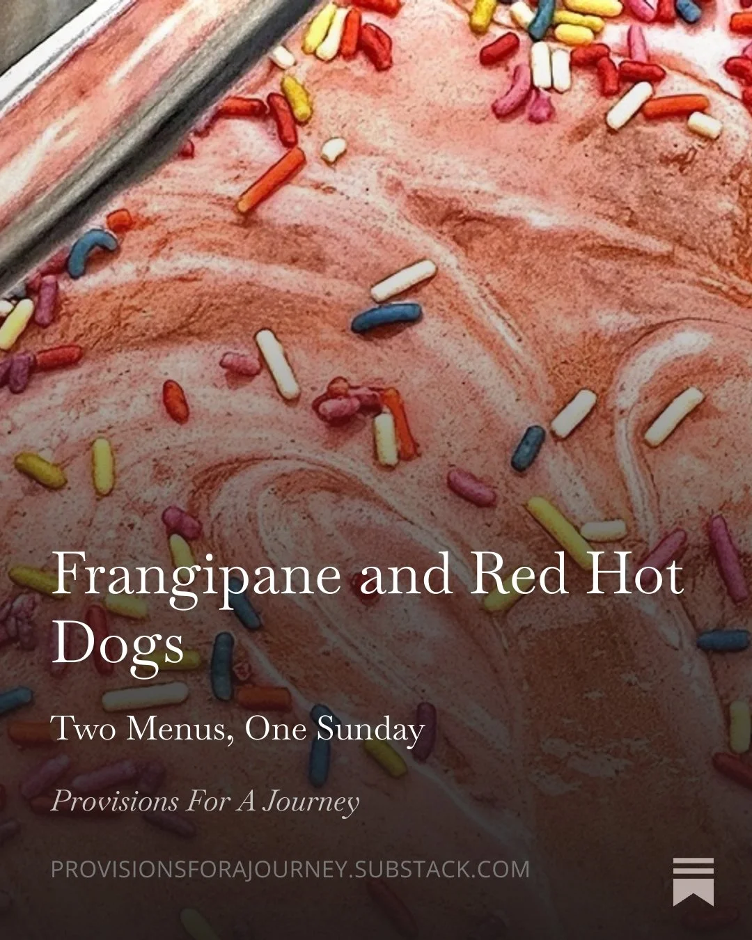 Pink guava chiffon cake and rainbow sprinkles