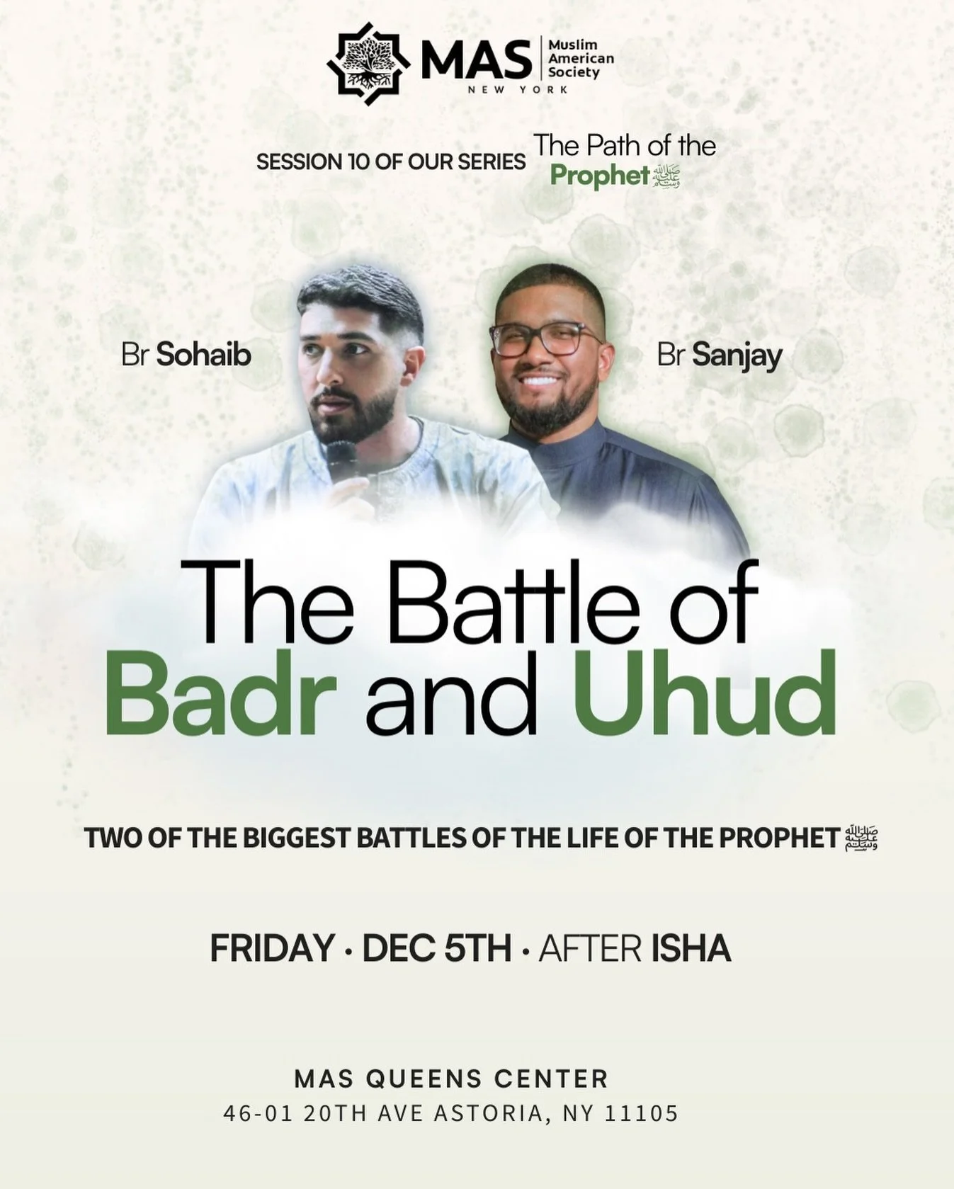 Journey through two defining moments in Islamic history. ⚔️
The Battle of Badr and Uhud &mdash; two of the biggest battles in the life of the Prophet ﷺ, and lessons that still shape our faith today.

Join Br. Sohaib and Br. Sanjay for Session 10 of T
