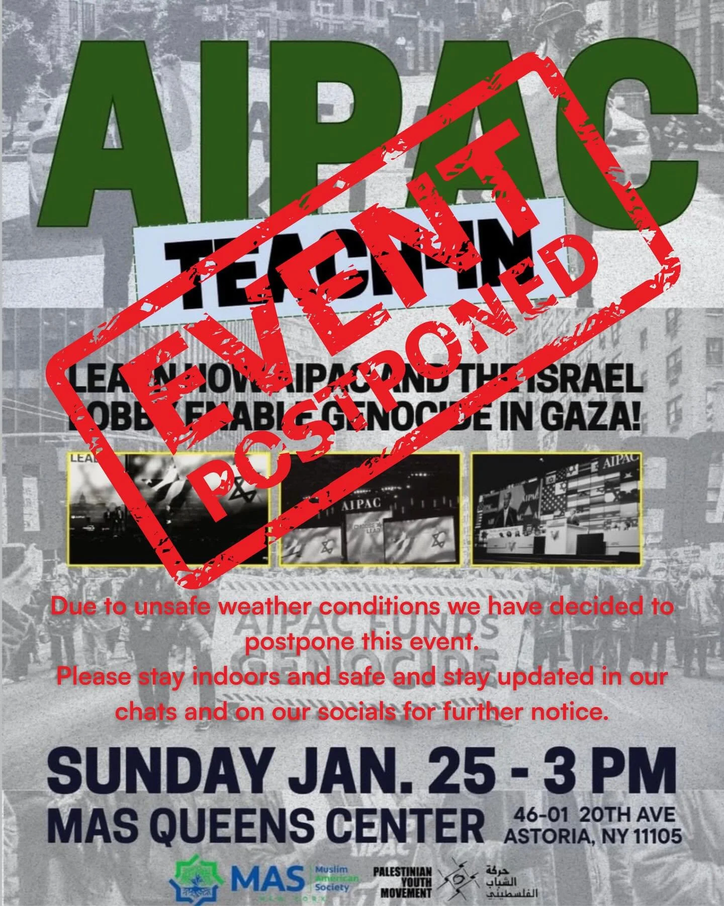 Due to unsafe weather conditions we have decided to postpone this event.
Please stay indoors and safe and stay updated in our chats and on our socials for further notice.