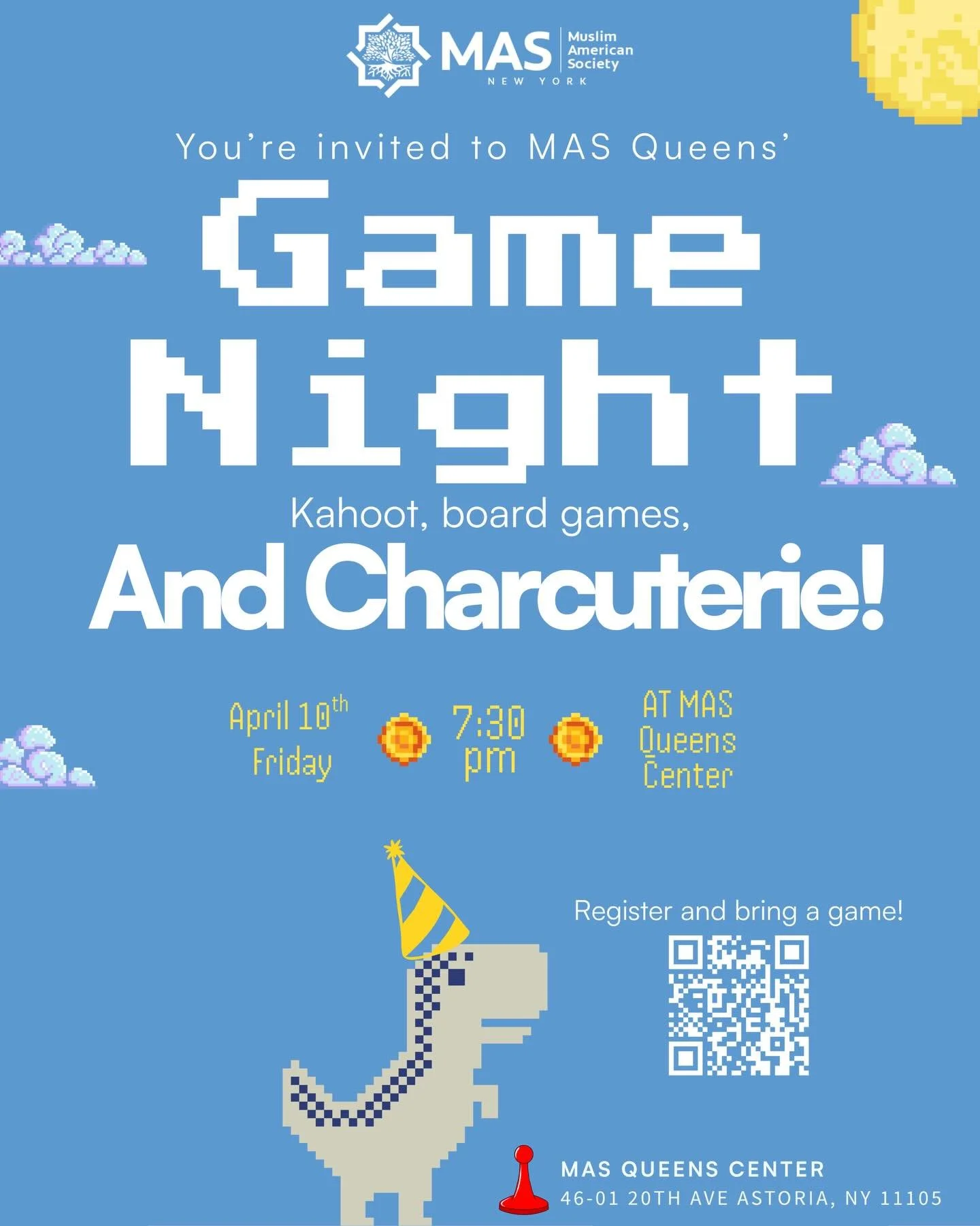 Winning at snacks &amp; losing at games 😂

Join us for a youth night of fun and food after our weekly halaqa!

🗓️ April 10
🕢 7:30pm
📍 MQC

Don&rsquo;t miss out!!!