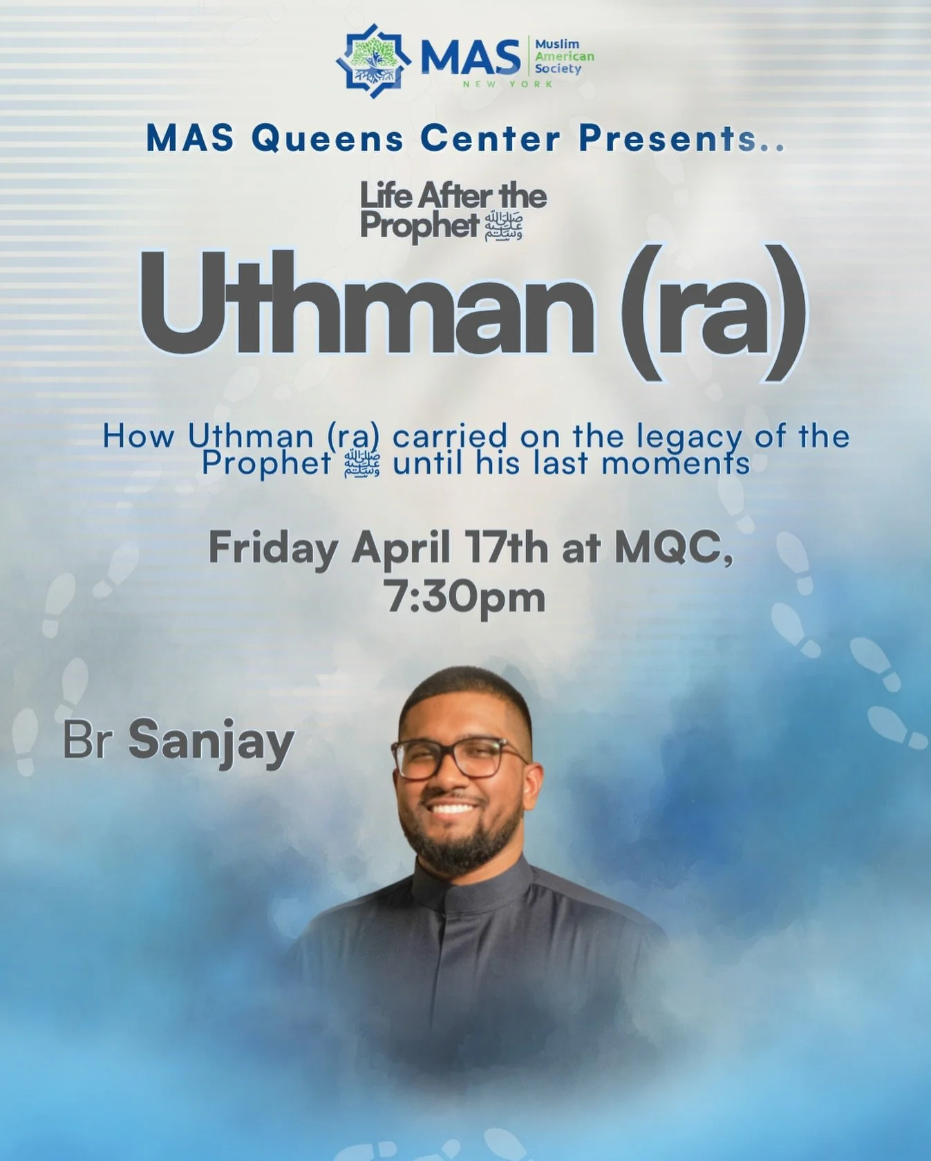 TONIGHT! 🌙 Join us for a powerful evening as we reflect on the life and legacy of Uthman (ra) and how he carried the message of the Prophet ﷺ until his final moments.

📍 MQC
🕢 7:30 PM
🎤 With Br. Sanjay

Come reconnect, learn, and be inspired by a