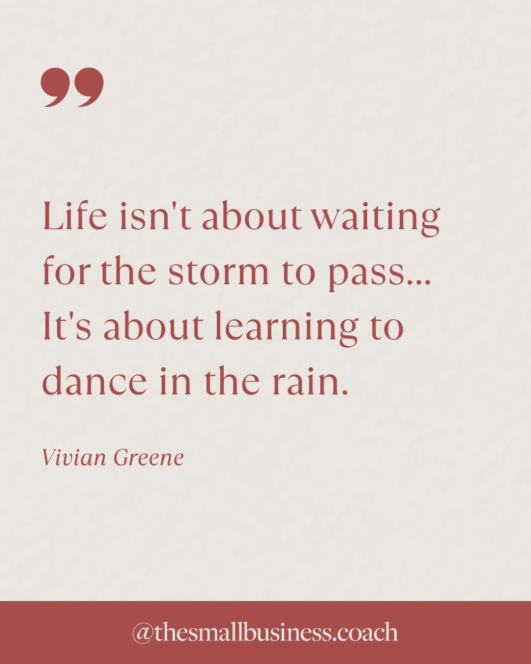 This one's true in life AND in business 🌧️💃

If the last few years of &ldquo;unprecedented times&rdquo; have taught us anything, it&rsquo;s that calm is rare, things are always changing, and perfect timing doesn't exist.

Business keeps moving, eve