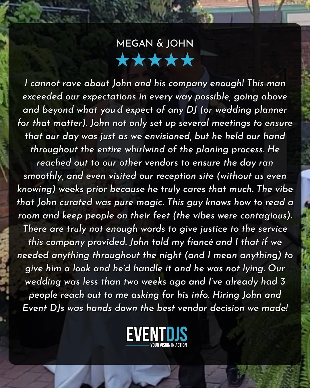 ⭐⭐⭐⭐⭐

Truly appreciate the kind words! That night felt more like celebrating with family than anything!

#eventdjsservice #eventdjs #ohiodjs #weddingdj #5stars #5starreview