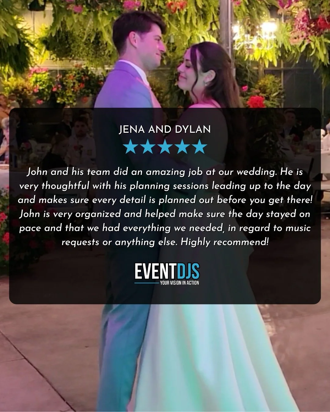 ⭐⭐⭐⭐⭐

Grateful for the opportunity to work with such an amazing family again. Jena and Dylan's wedding had big fairy tale garden vibes, and every detail was stunning. It was an honor to be part of such a meaningful day, and we&rsquo;re excited to se