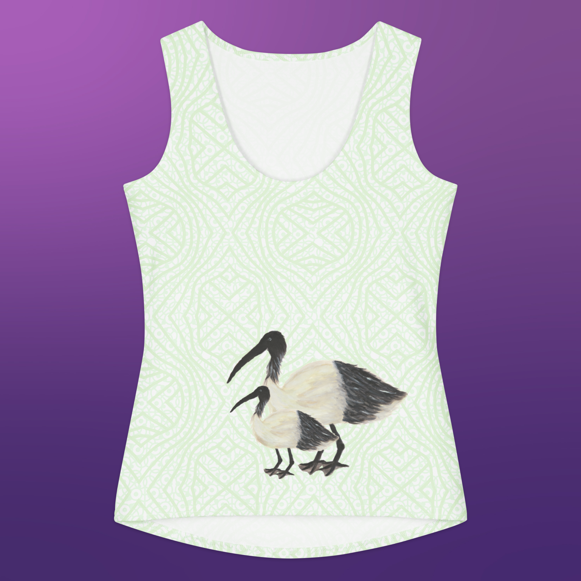 Green Bin Chicken (Ibis) cotton tank top