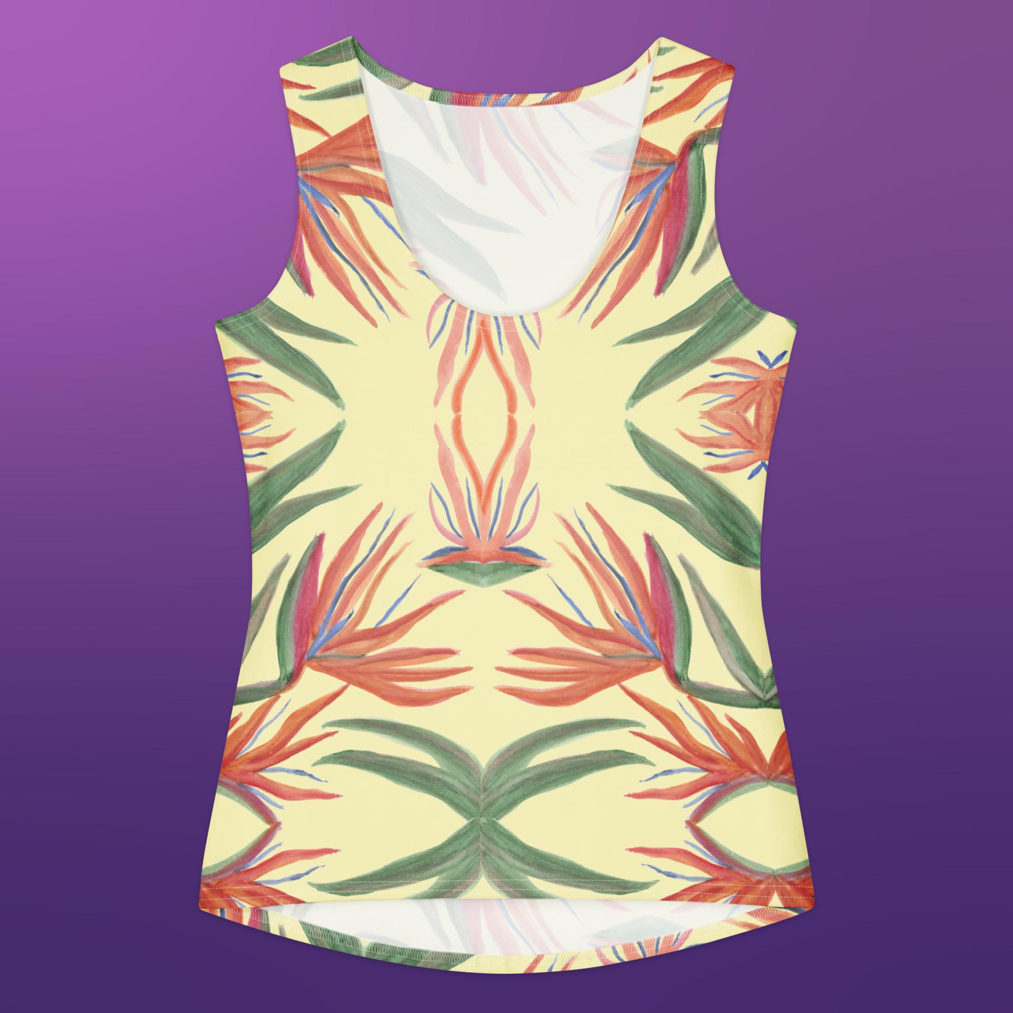 Bird of Paradise cotton tank top