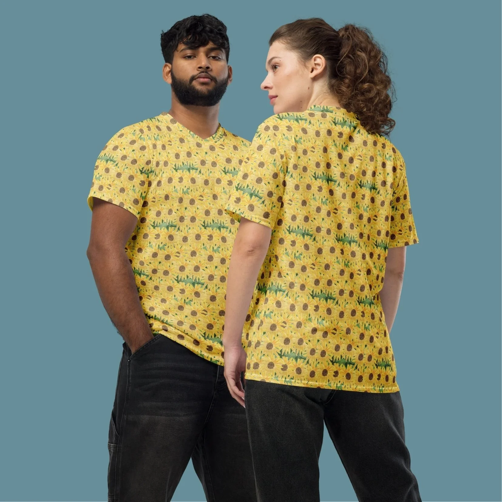 Sunflower Recycled unisex sports jersey