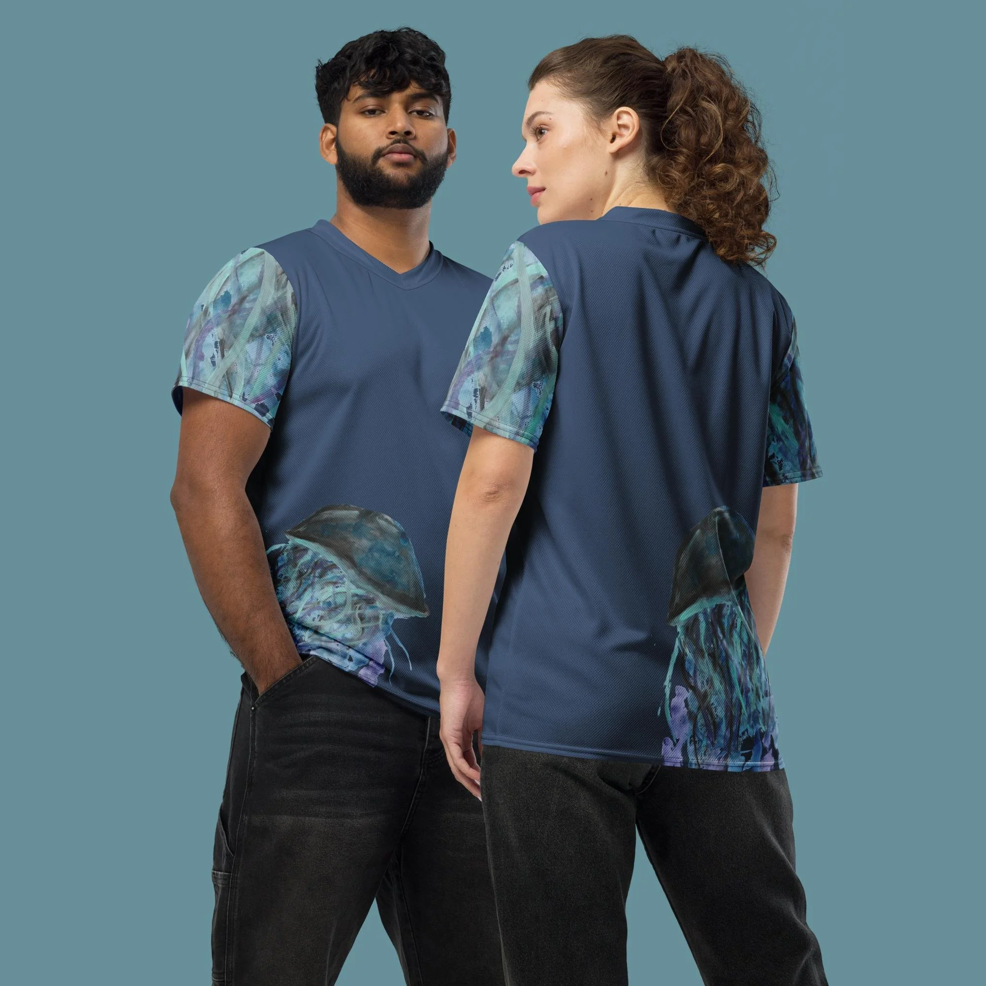 Jellyfish Recycled unisex sports jersey