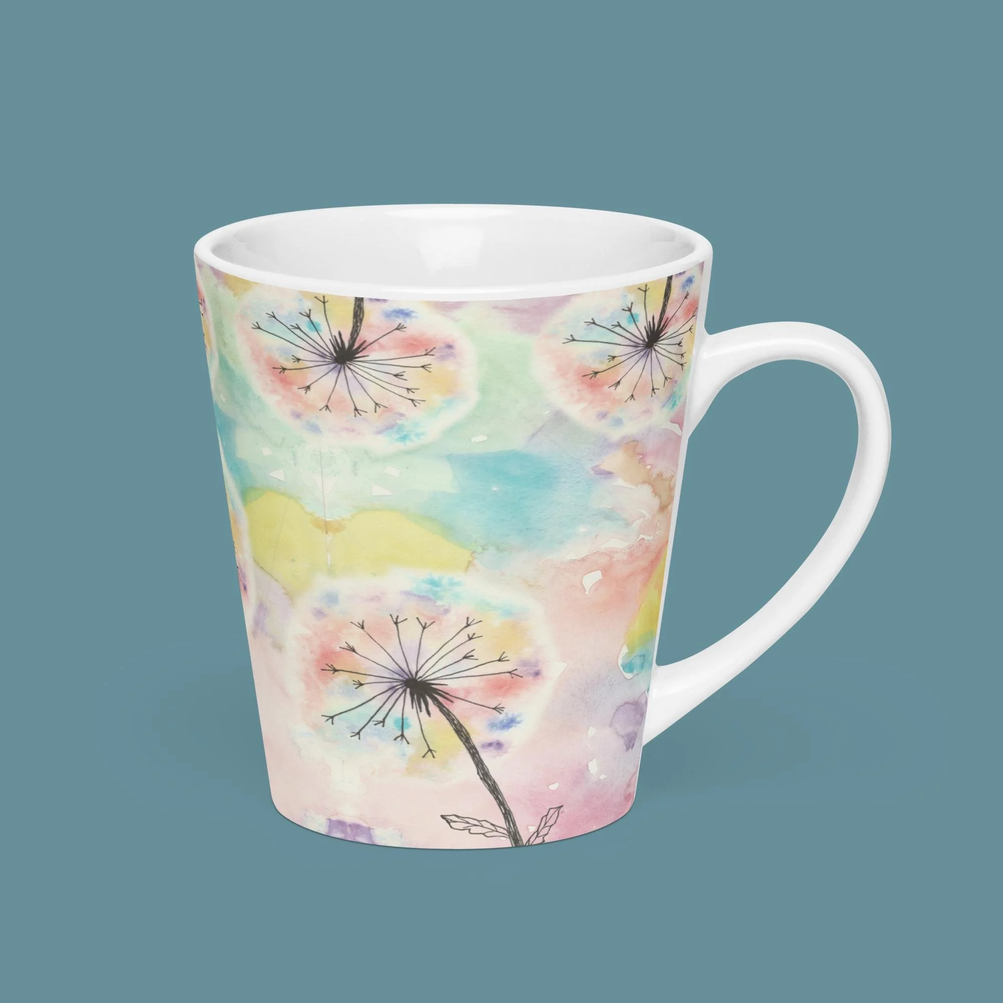 Rainbow Puffs Latte mug