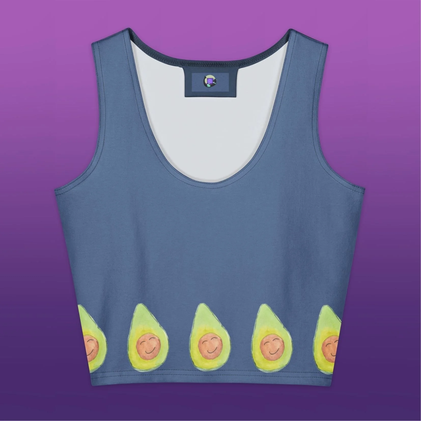 Dark Avocado Cotton crop top
