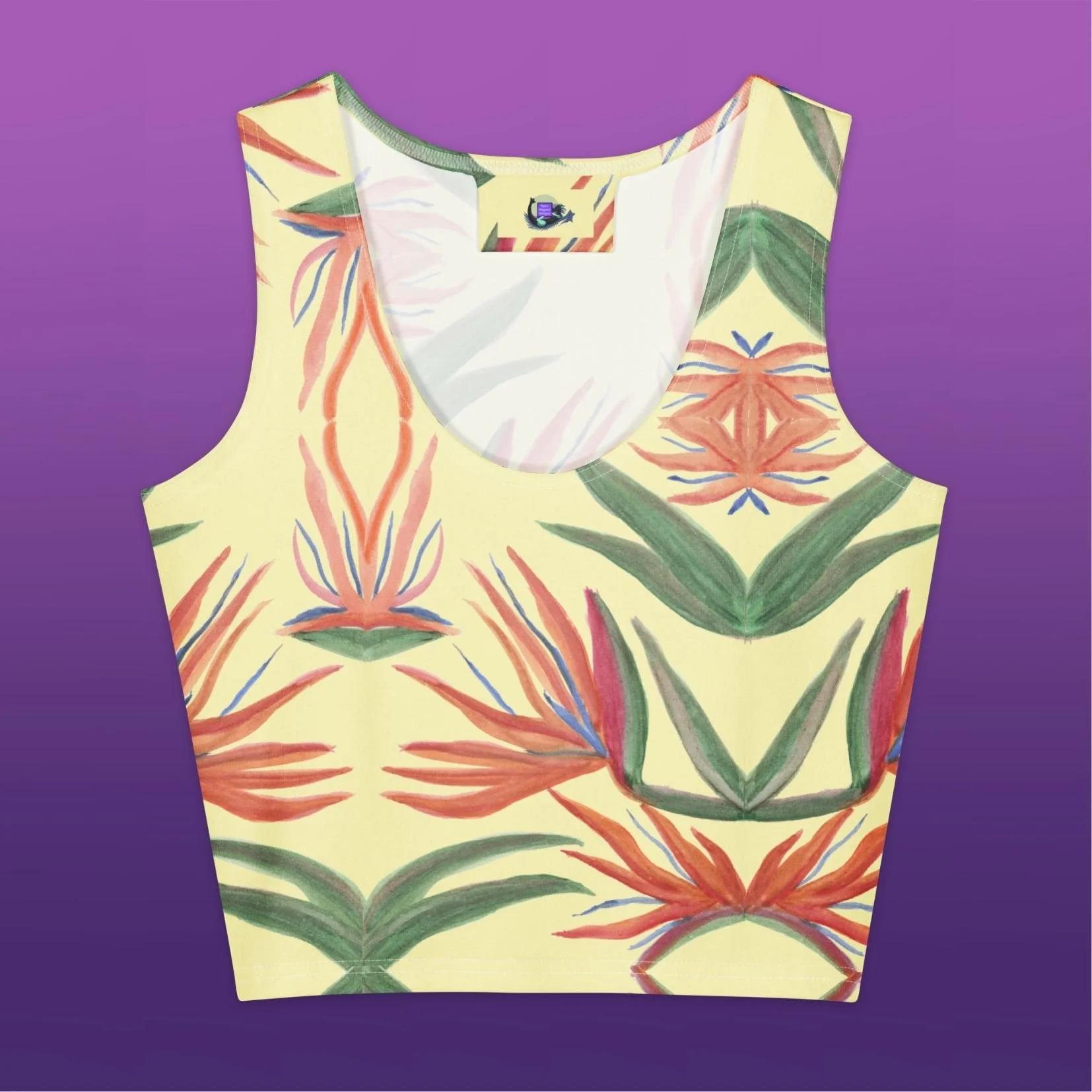 Bird of Paradise Cotton crop top