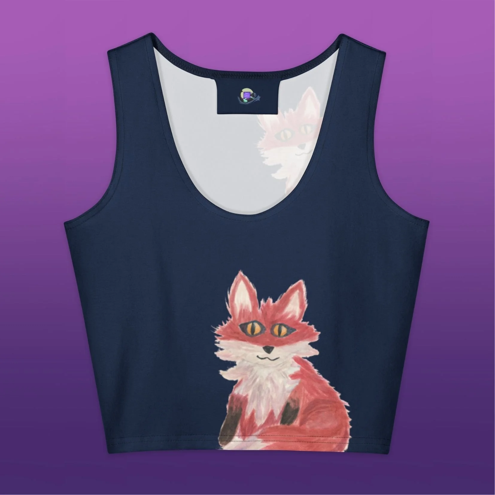Red Fox Cotton crop top