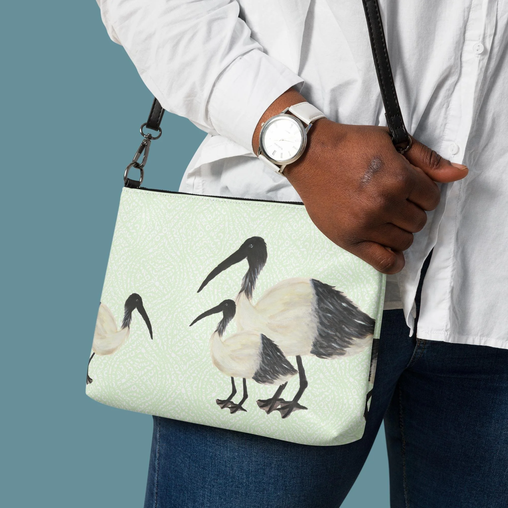 Green Bin Chicken (Ibis) Crossbody bag