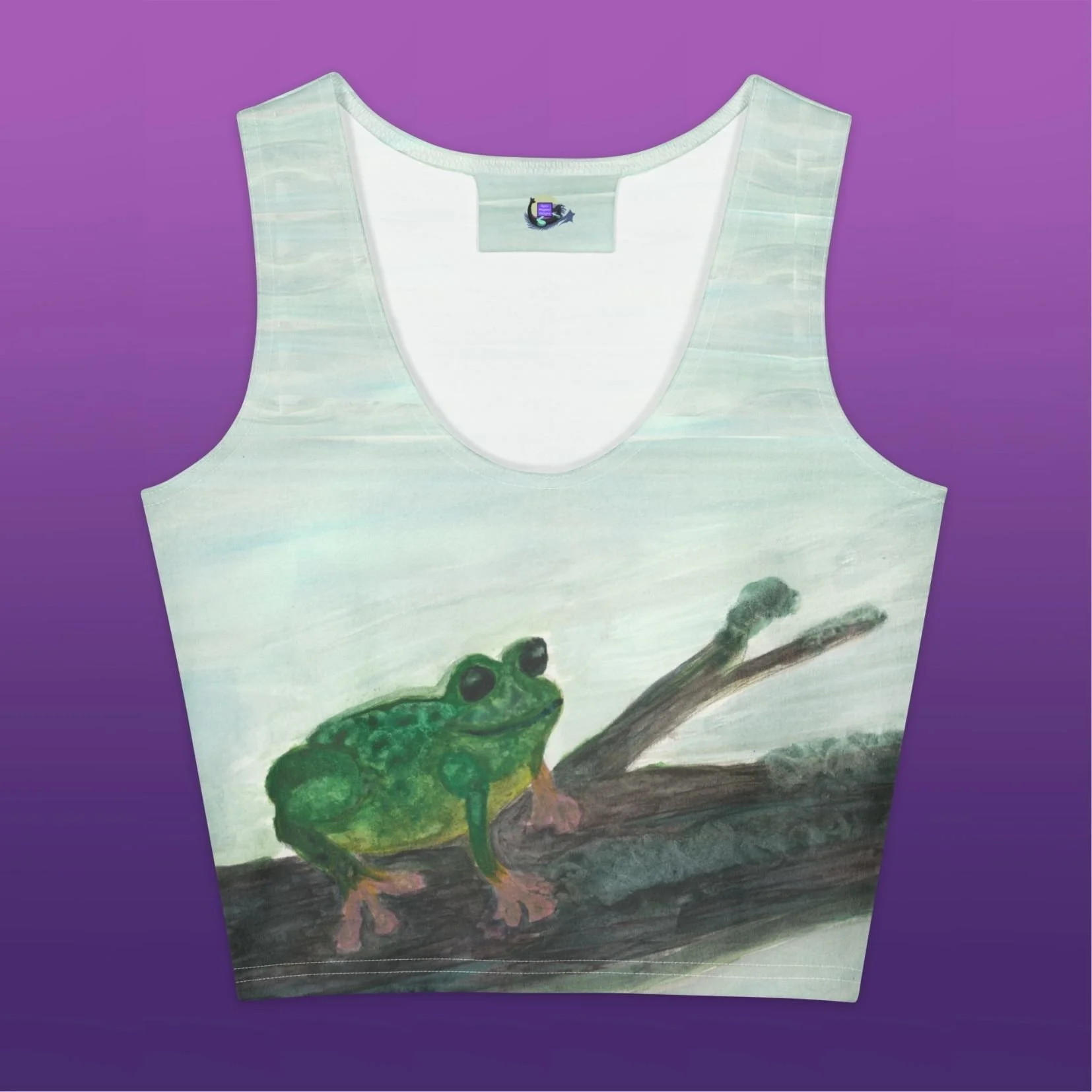 Frog on a Log Cotton crop top