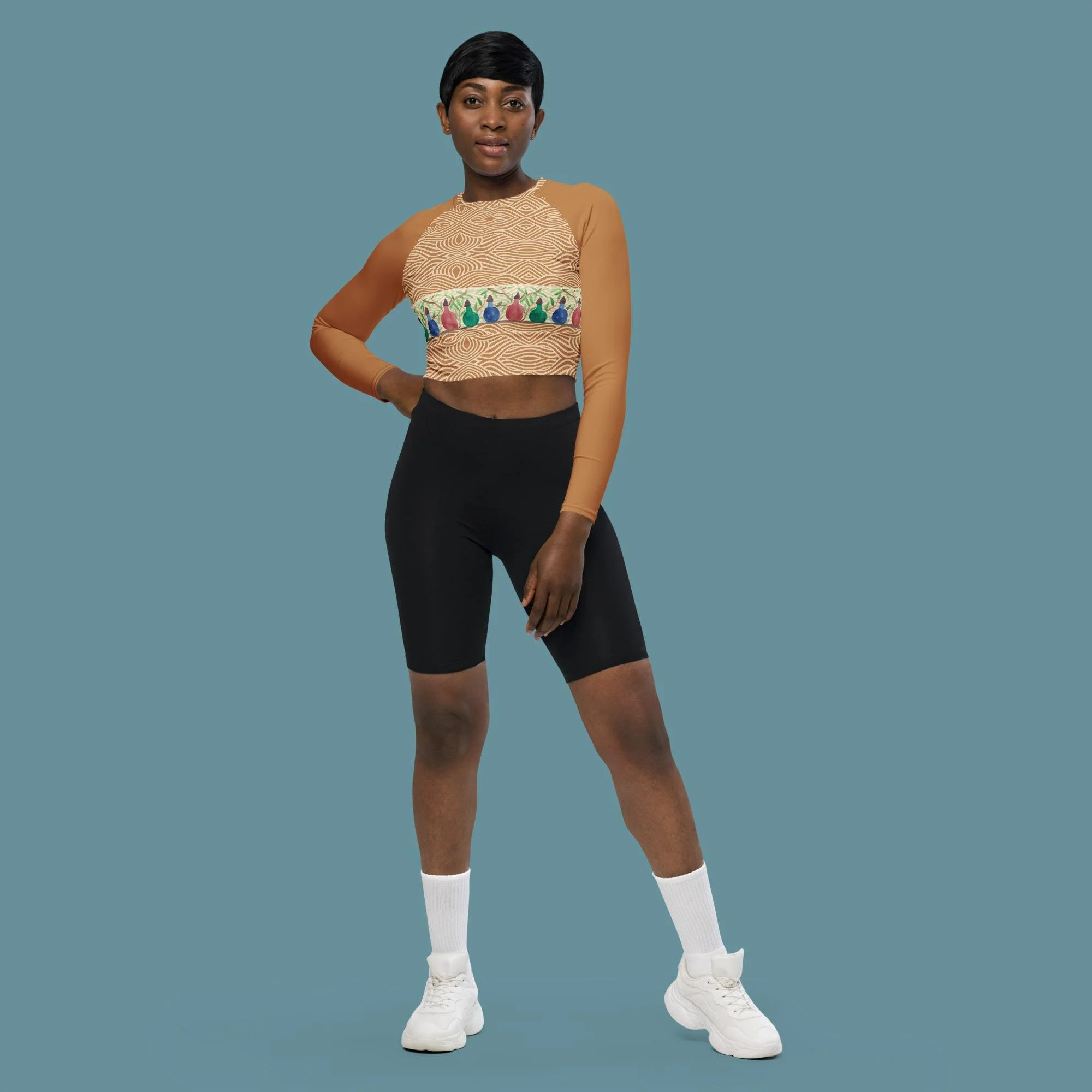 Elixirs long-sleeve crop top